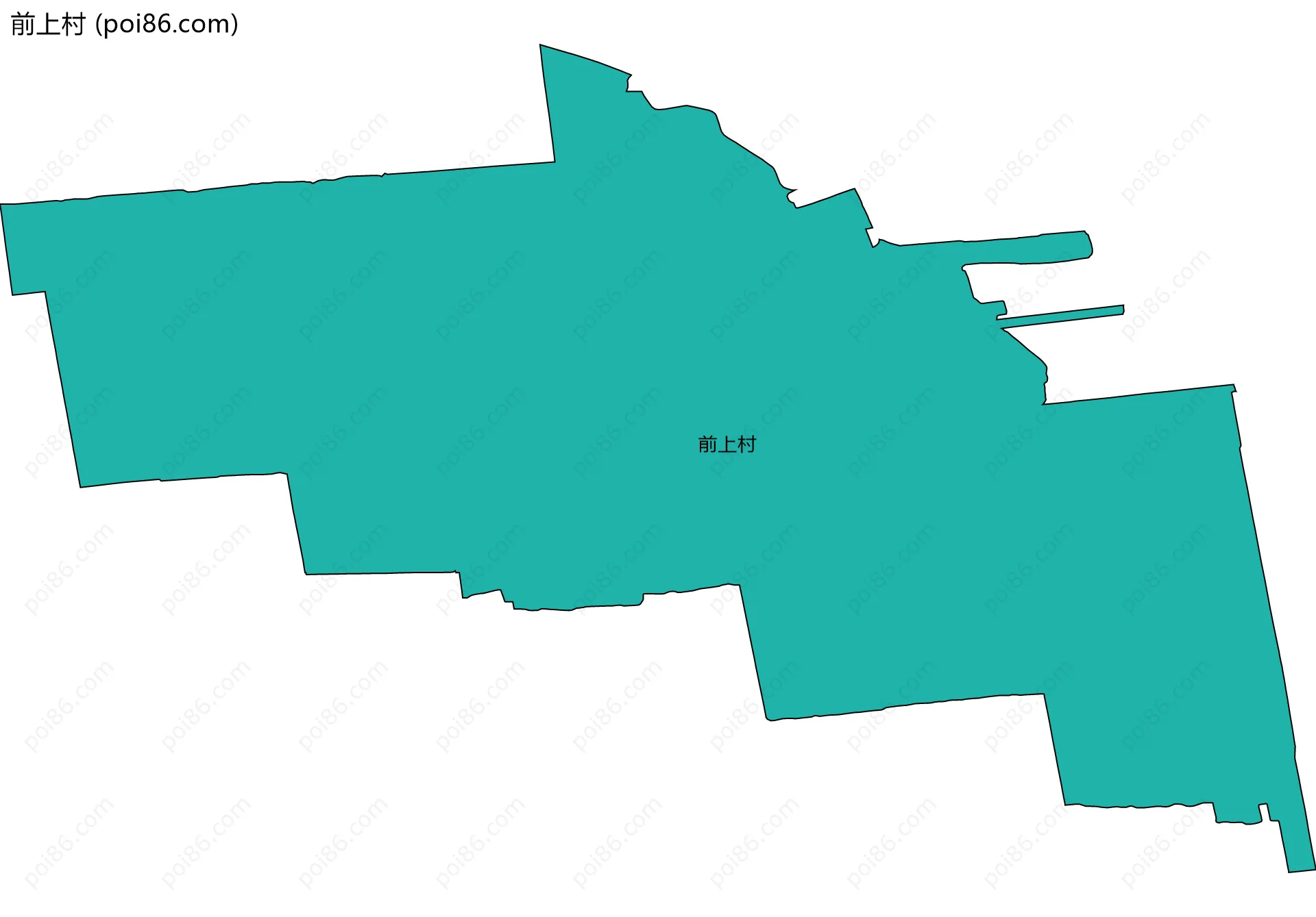 前上村边界地图