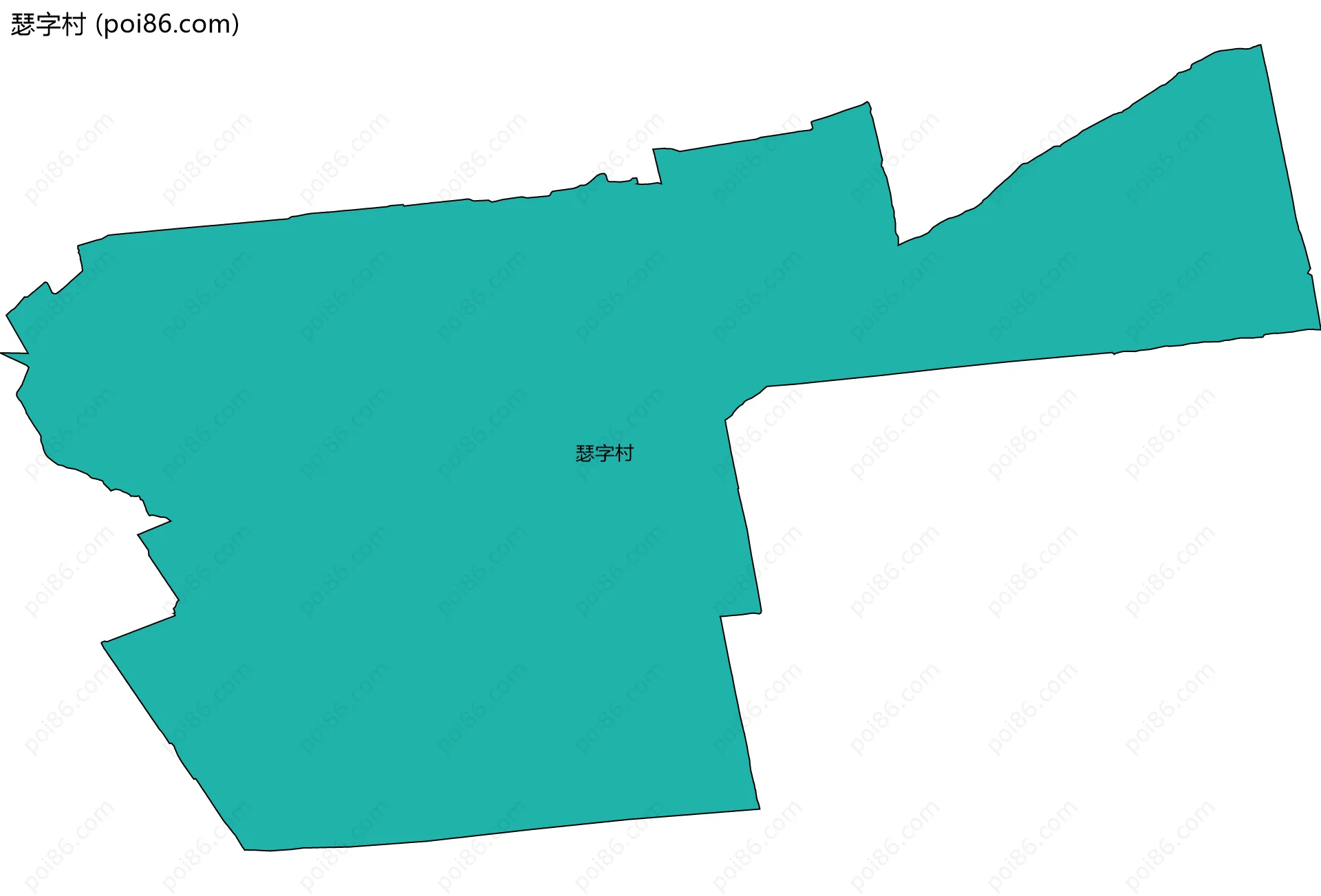 瑟字村边界地图