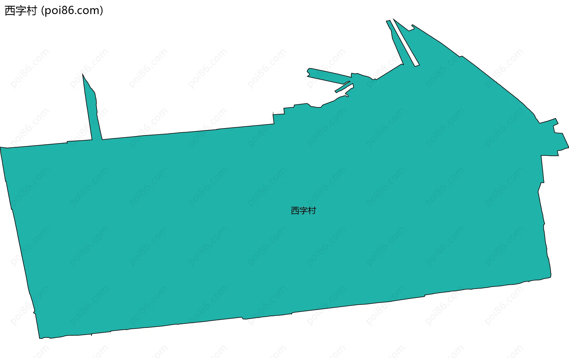西字村边界地图