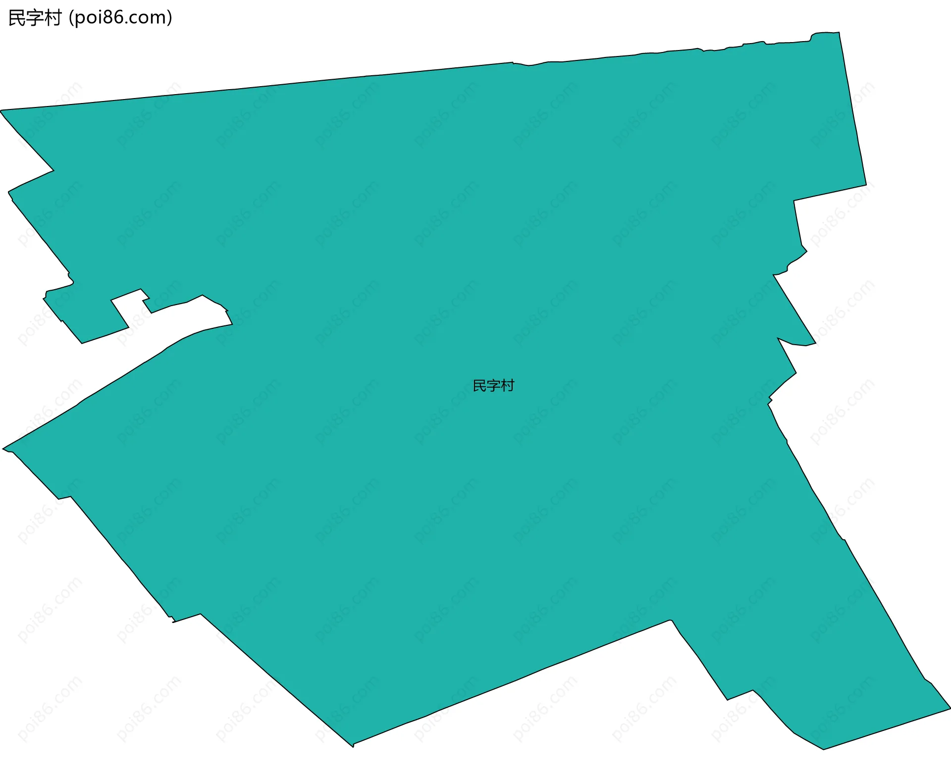 民字村边界地图
