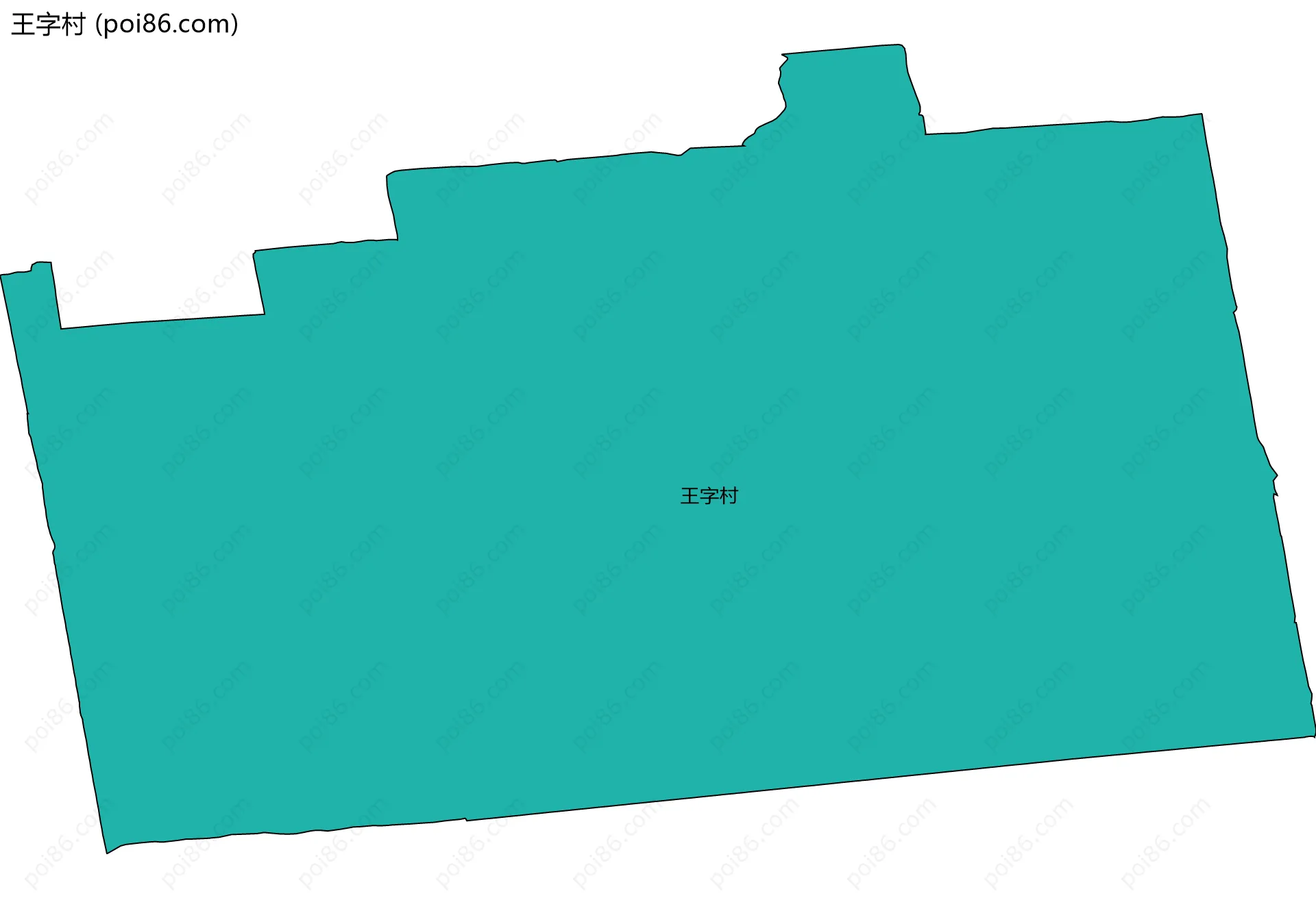王字村边界地图