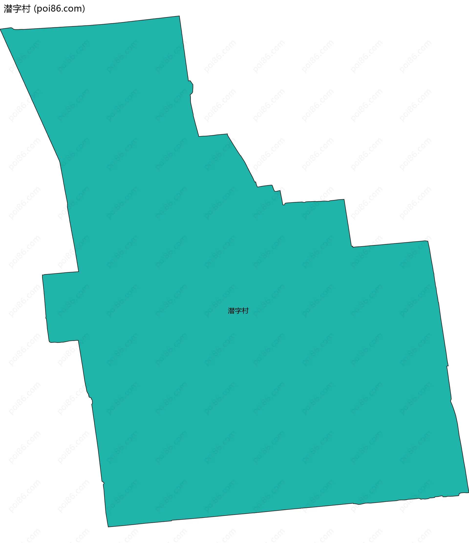 潜字村边界地图