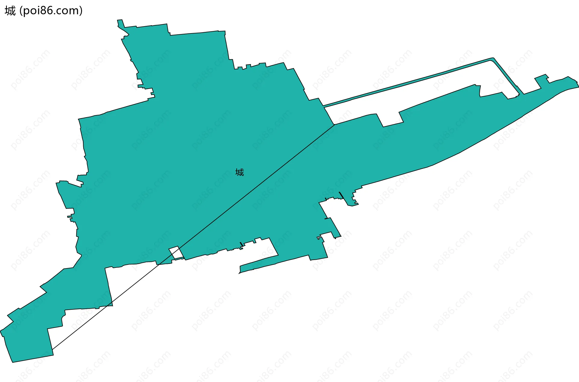 城边界地图