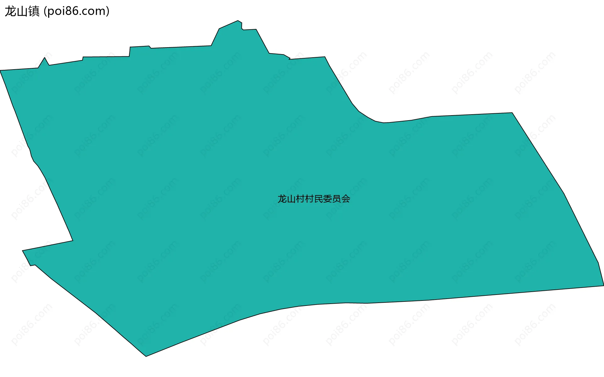 龙山镇边界地图(五级行政区划)