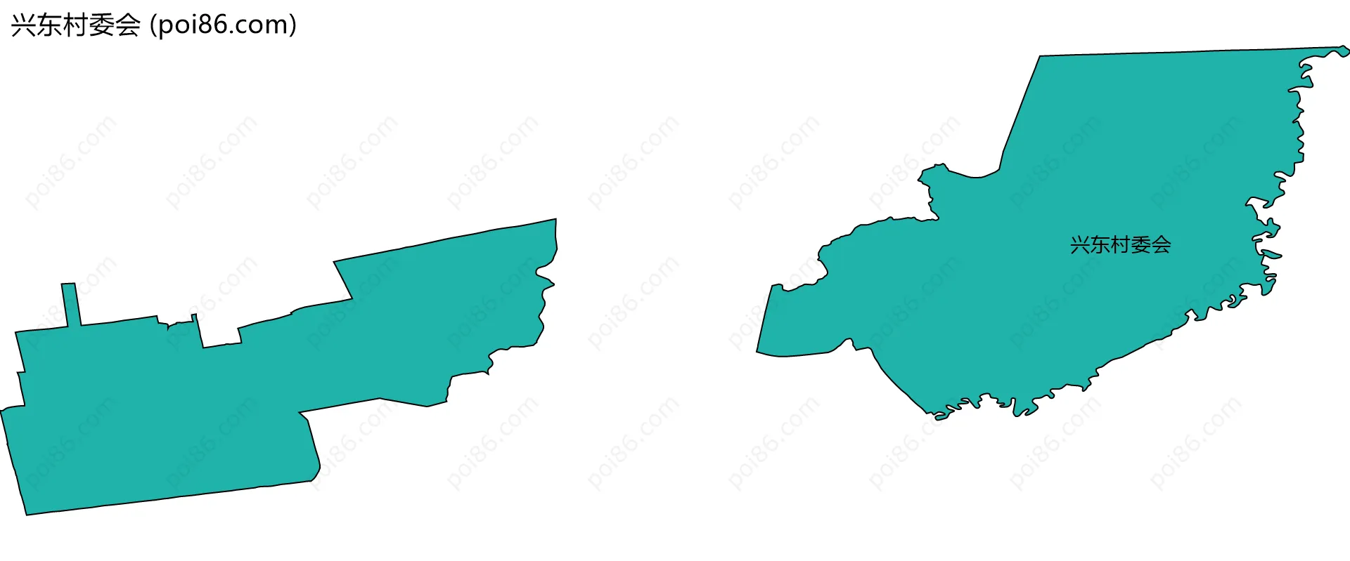 兴东村委会边界地图