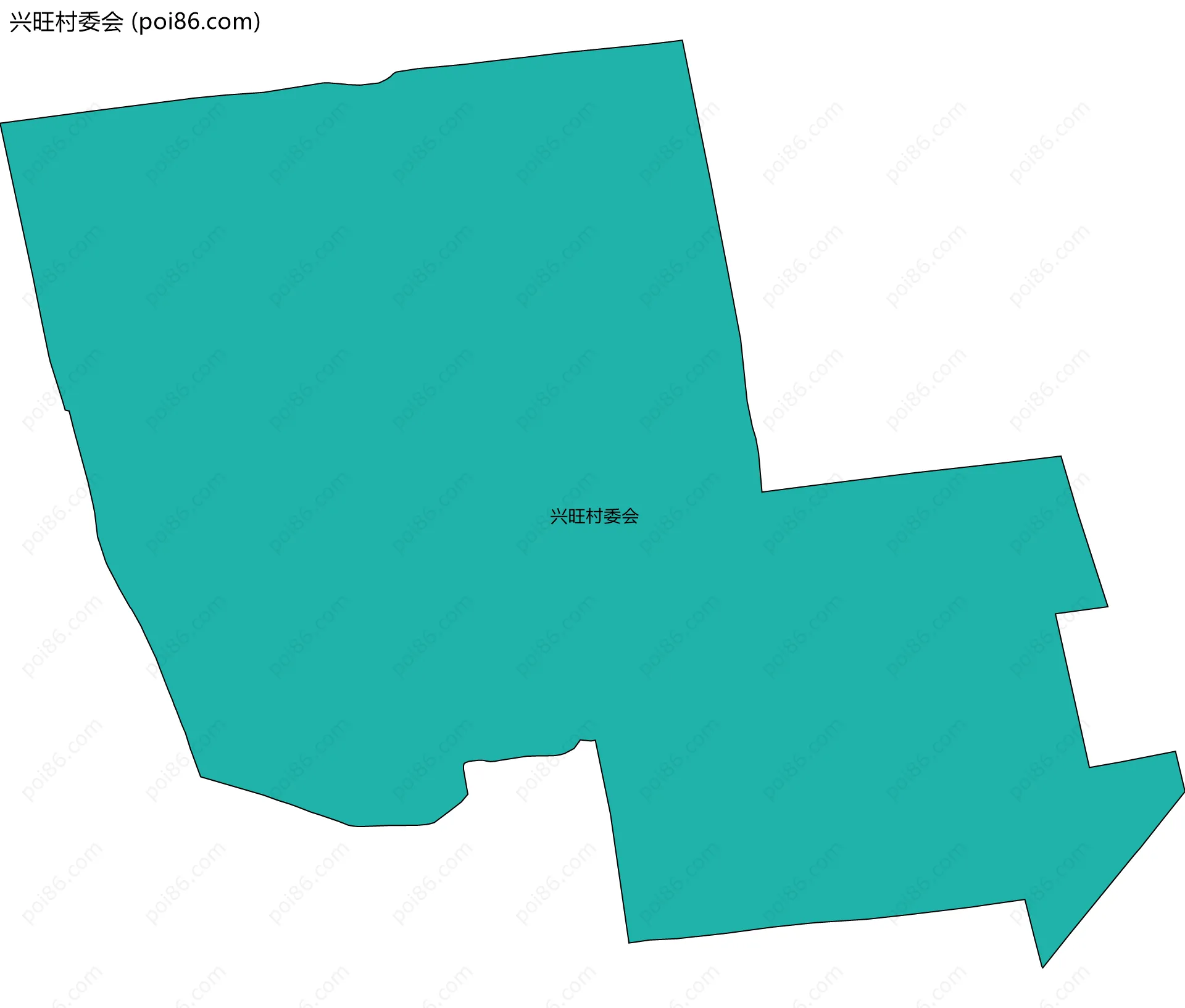 兴旺村委会边界地图