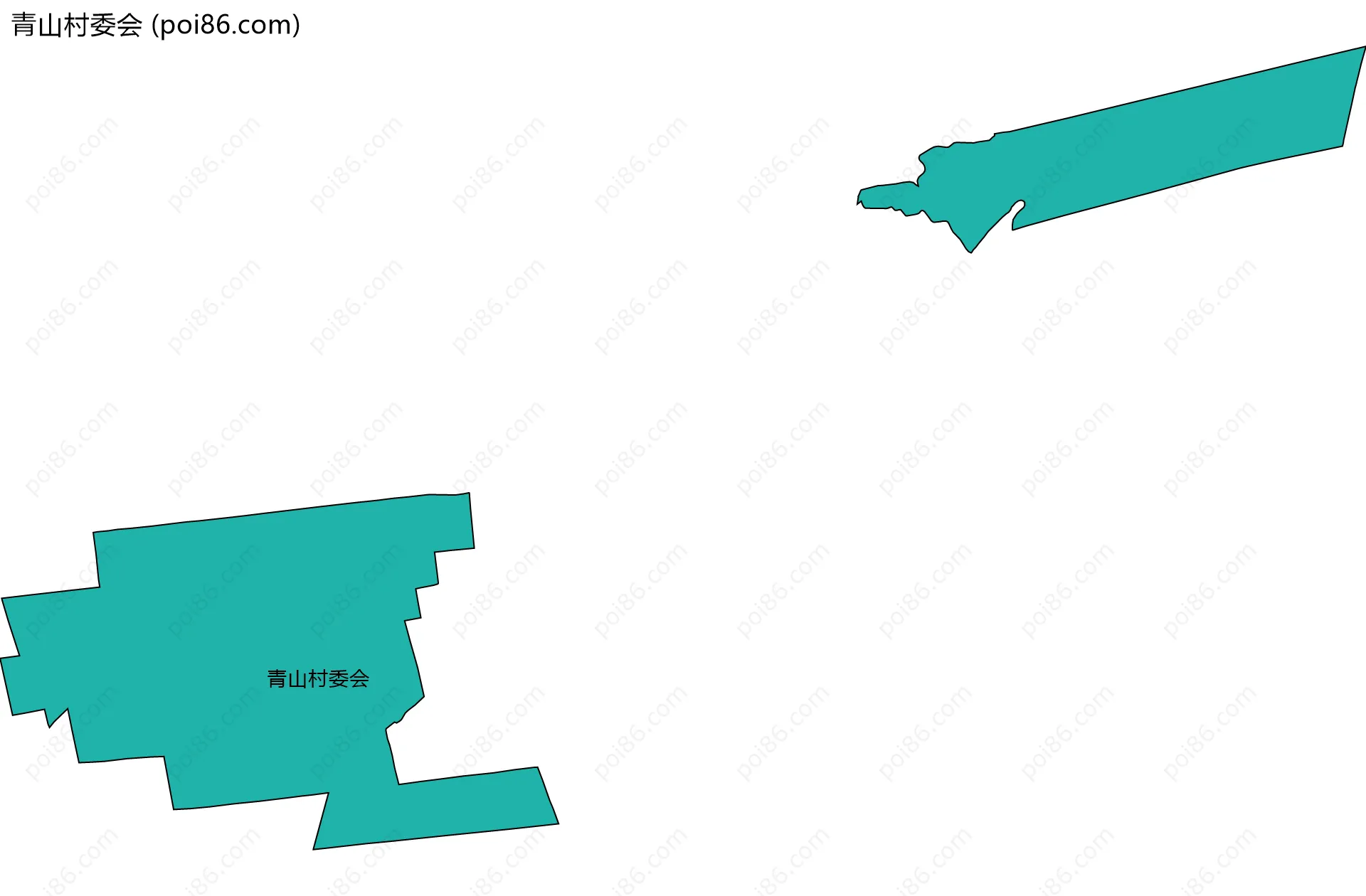 青山村委会边界地图