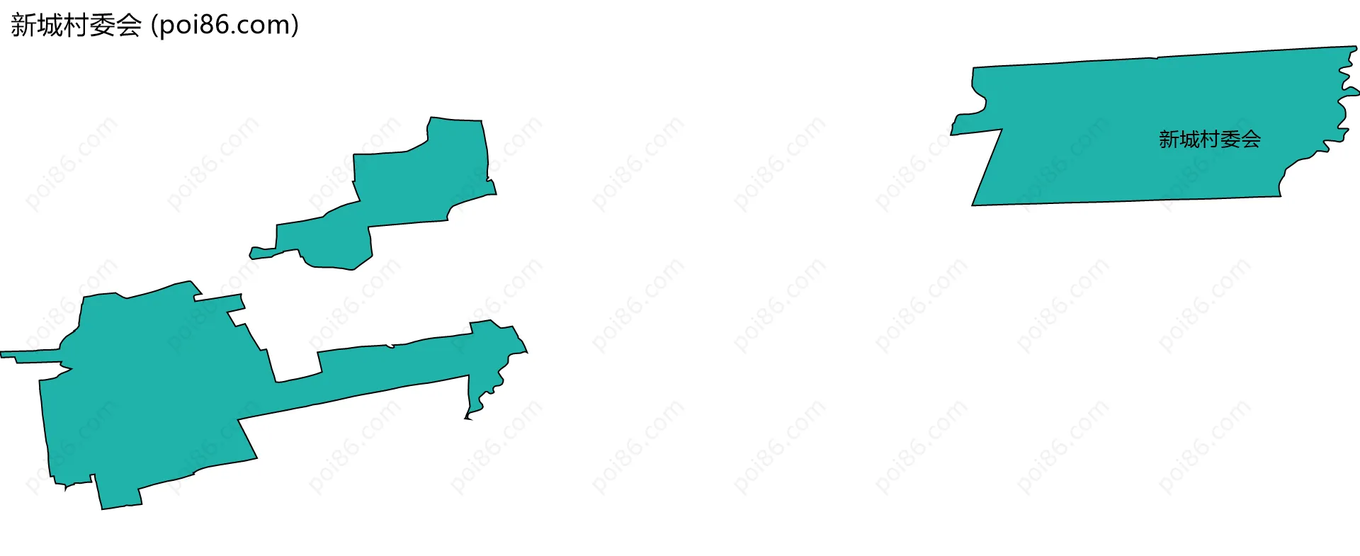 新城村委会边界地图
