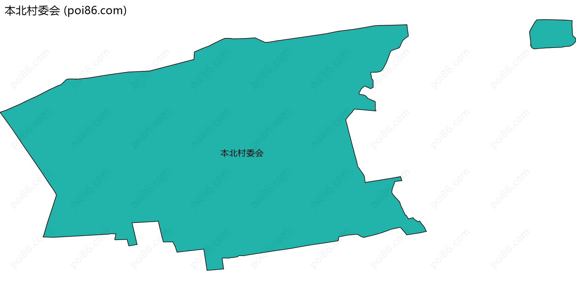 本北村委会边界地图