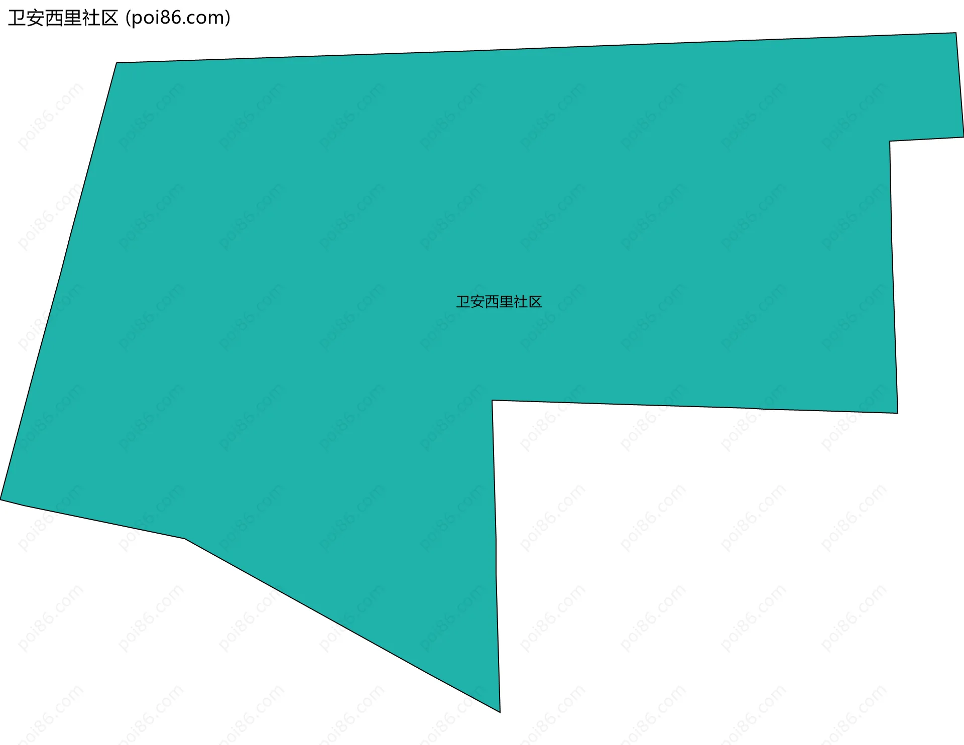 卫安西里社区边界地图