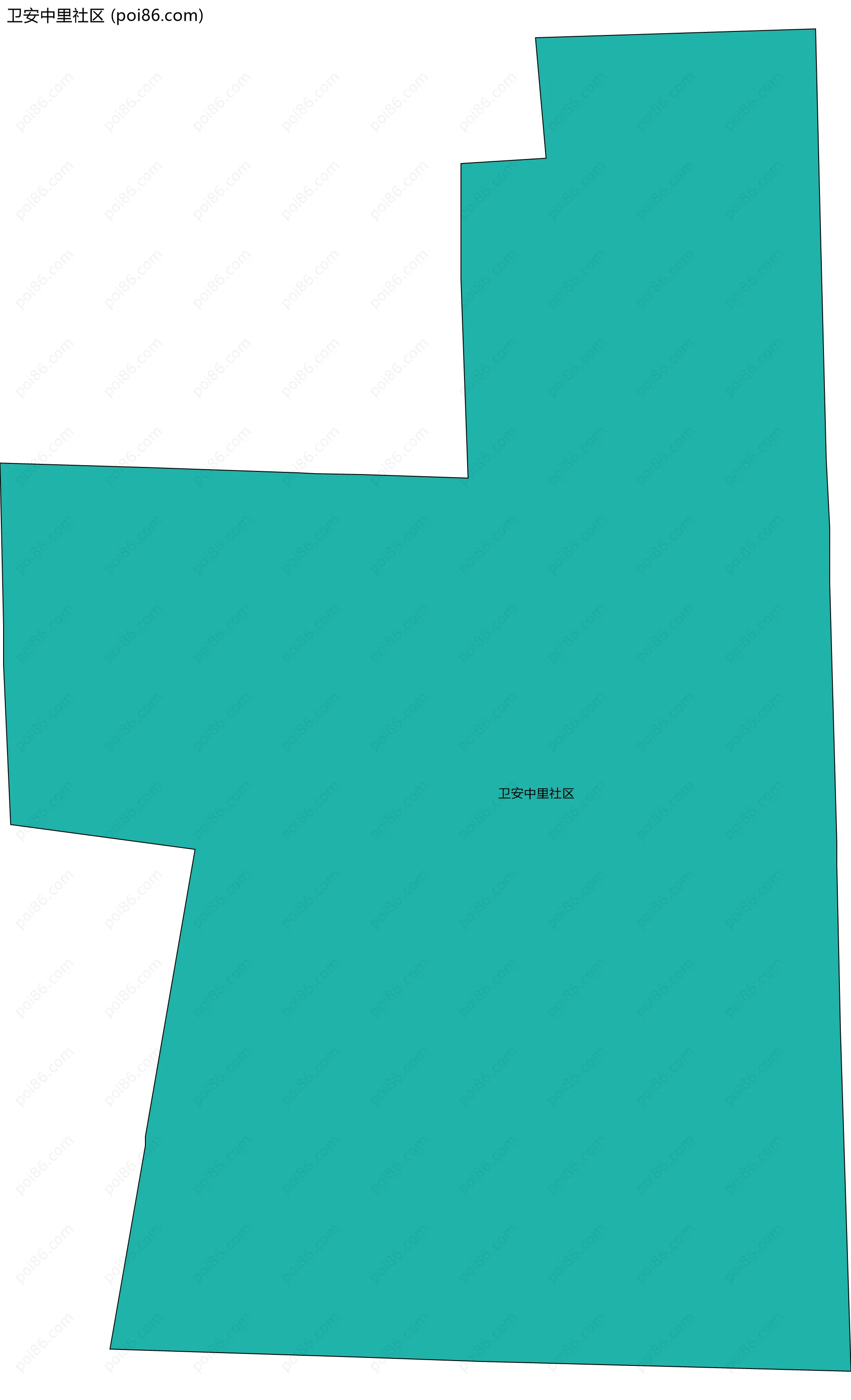 卫安中里社区边界地图