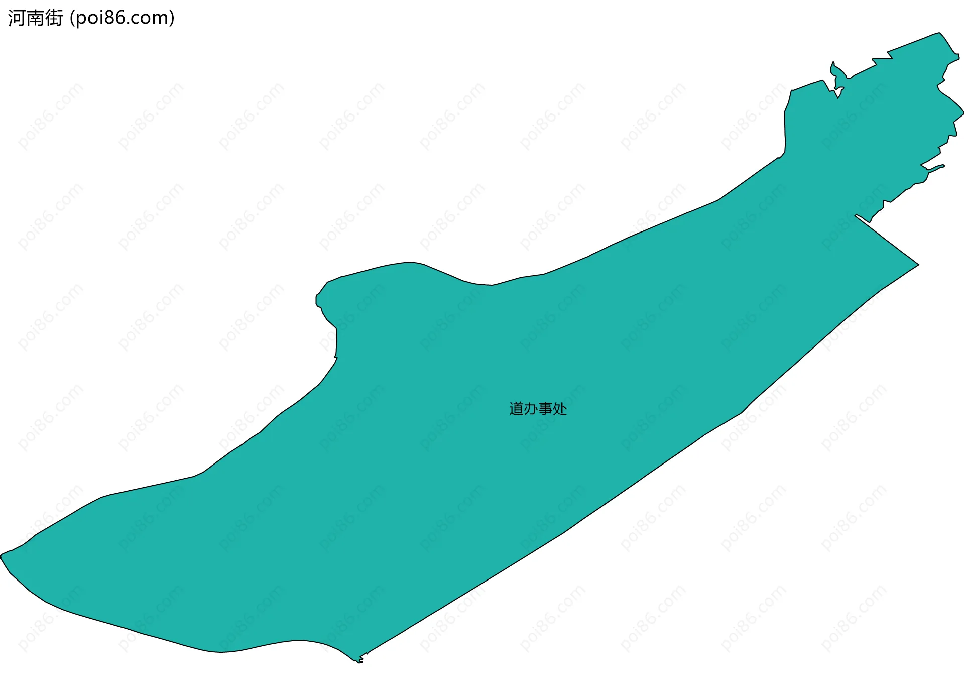 河南街边界地图(五级行政区划)