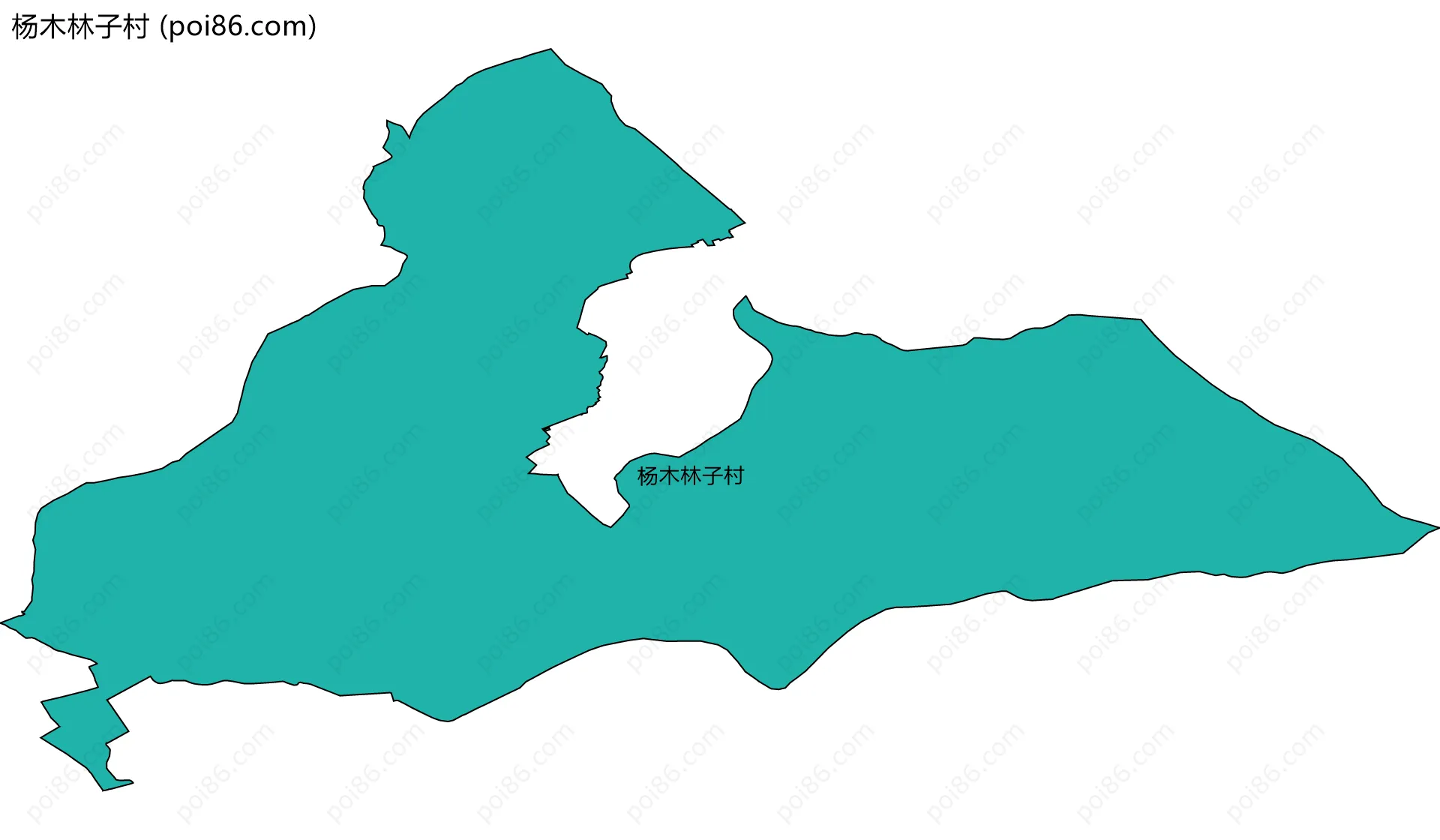 杨木林子村边界地图