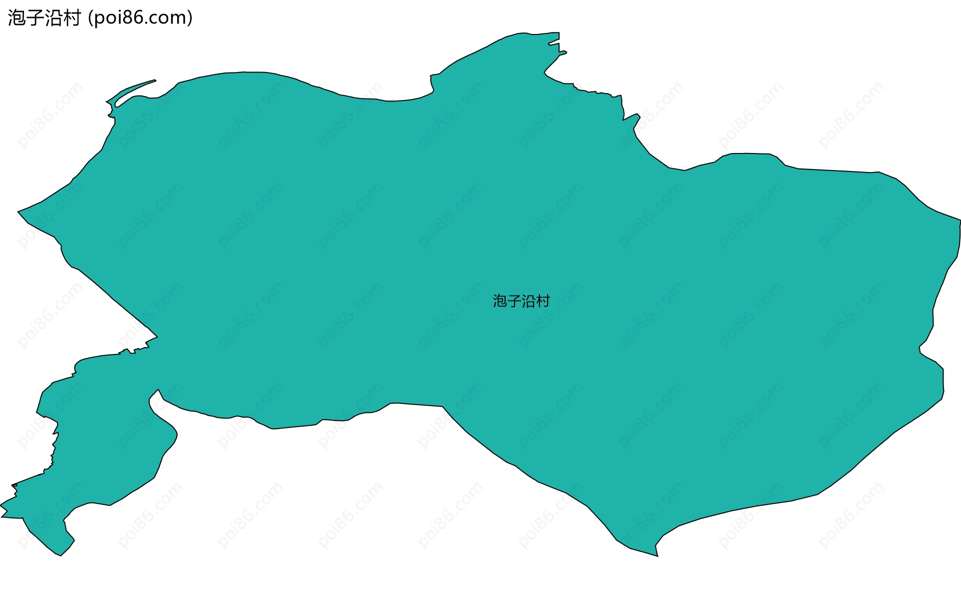 泡子沿村边界地图