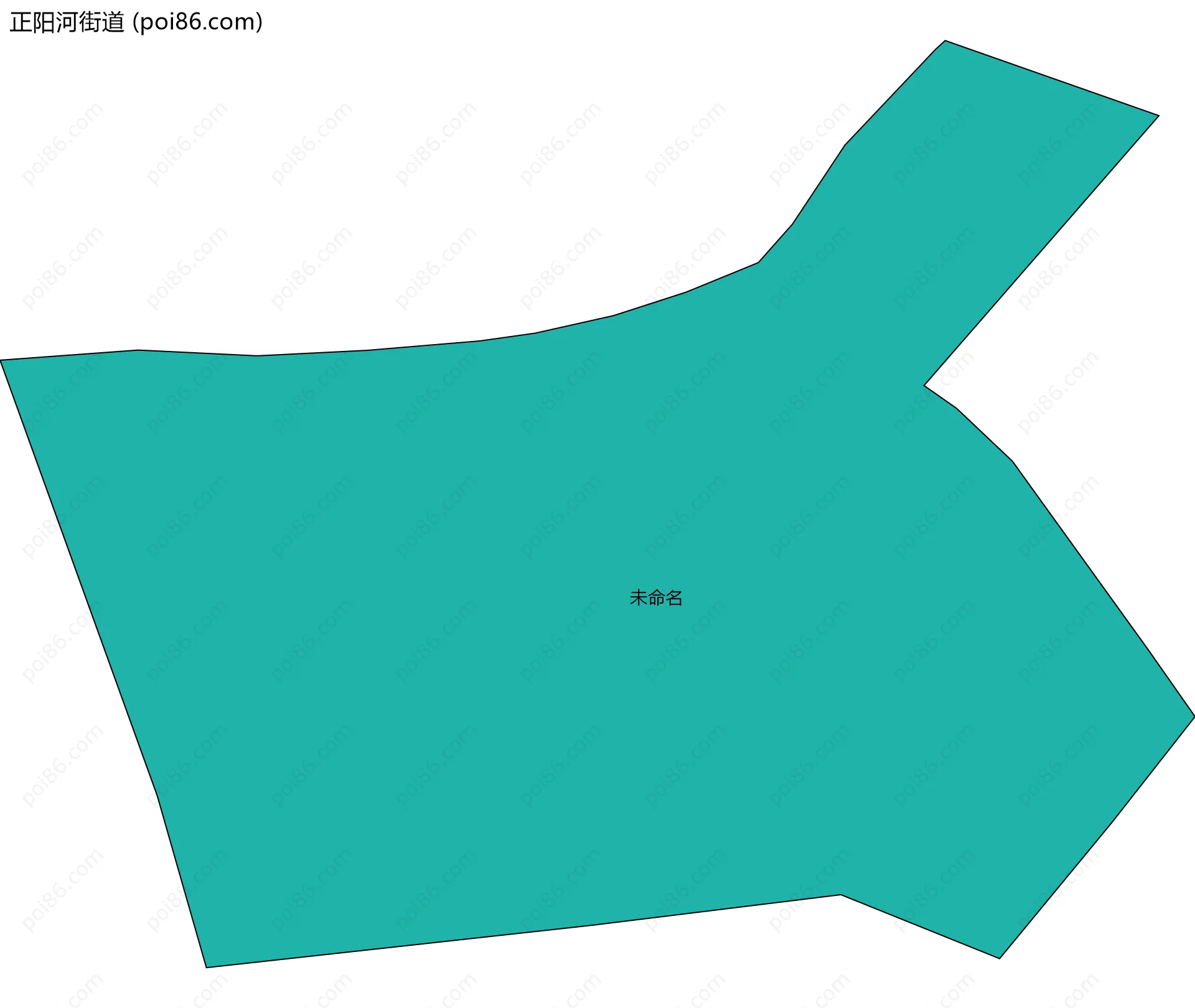 正阳河街道边界地图(五级行政区划)