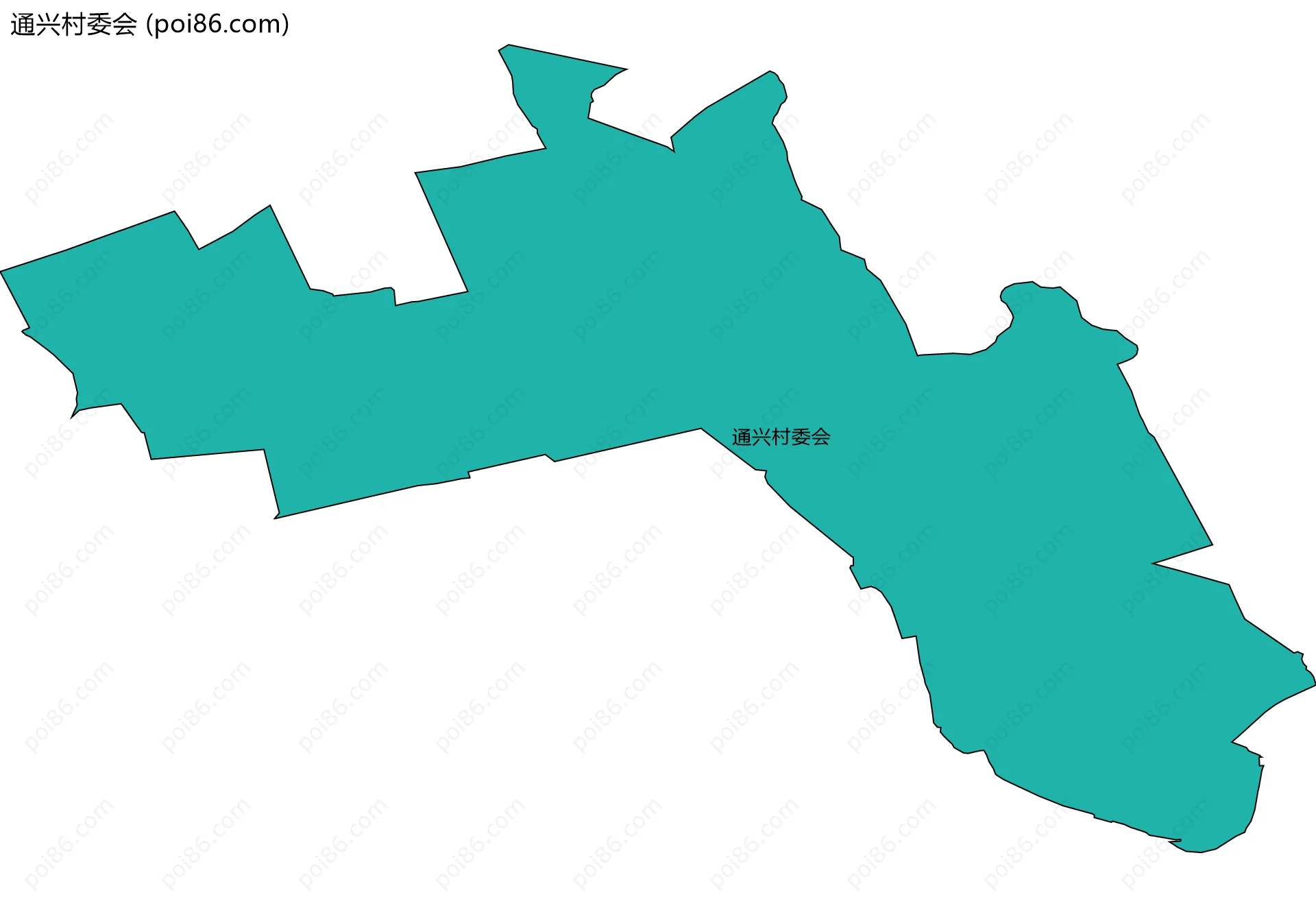 通兴村委会边界地图