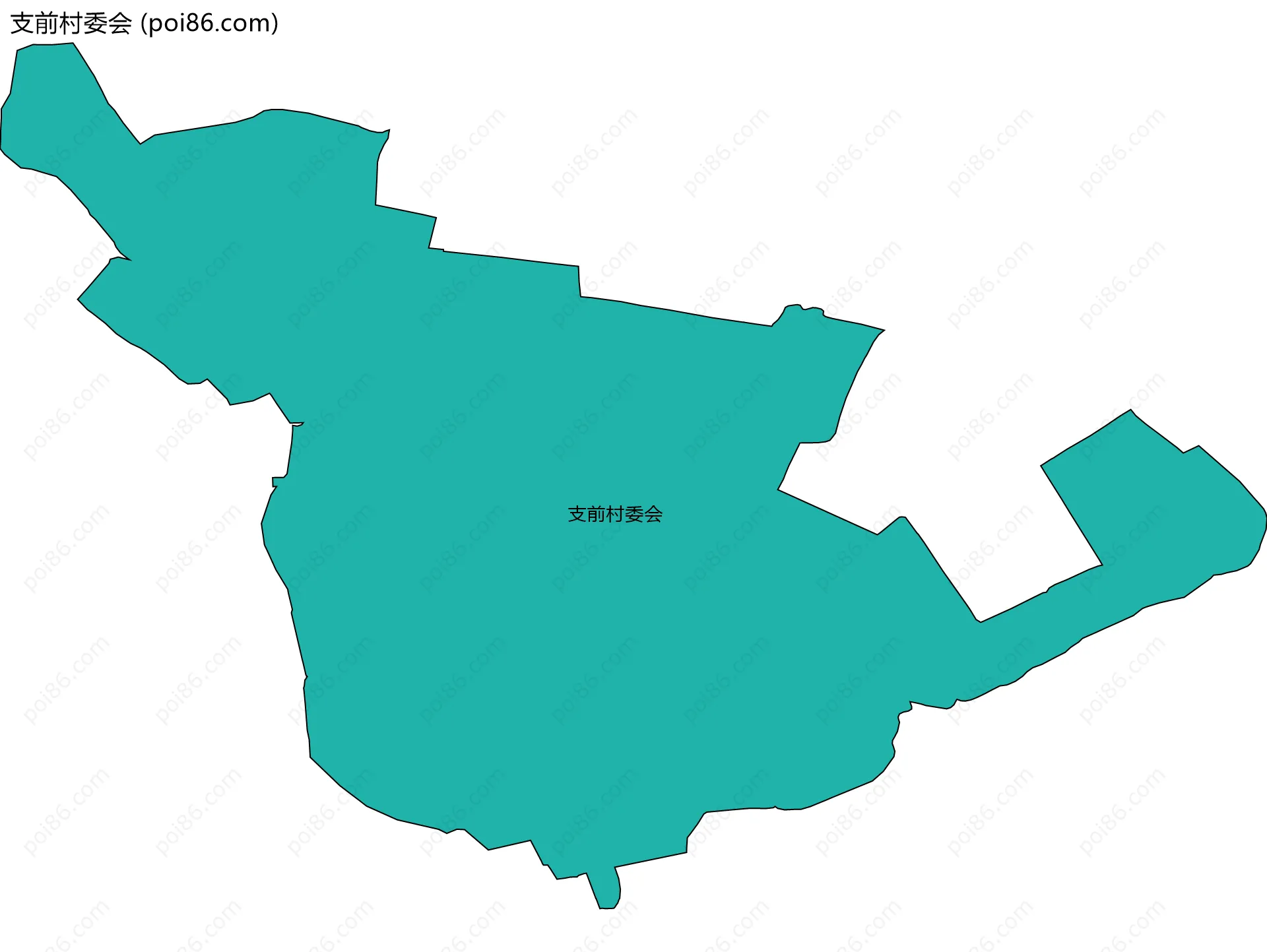 支前村委会边界地图