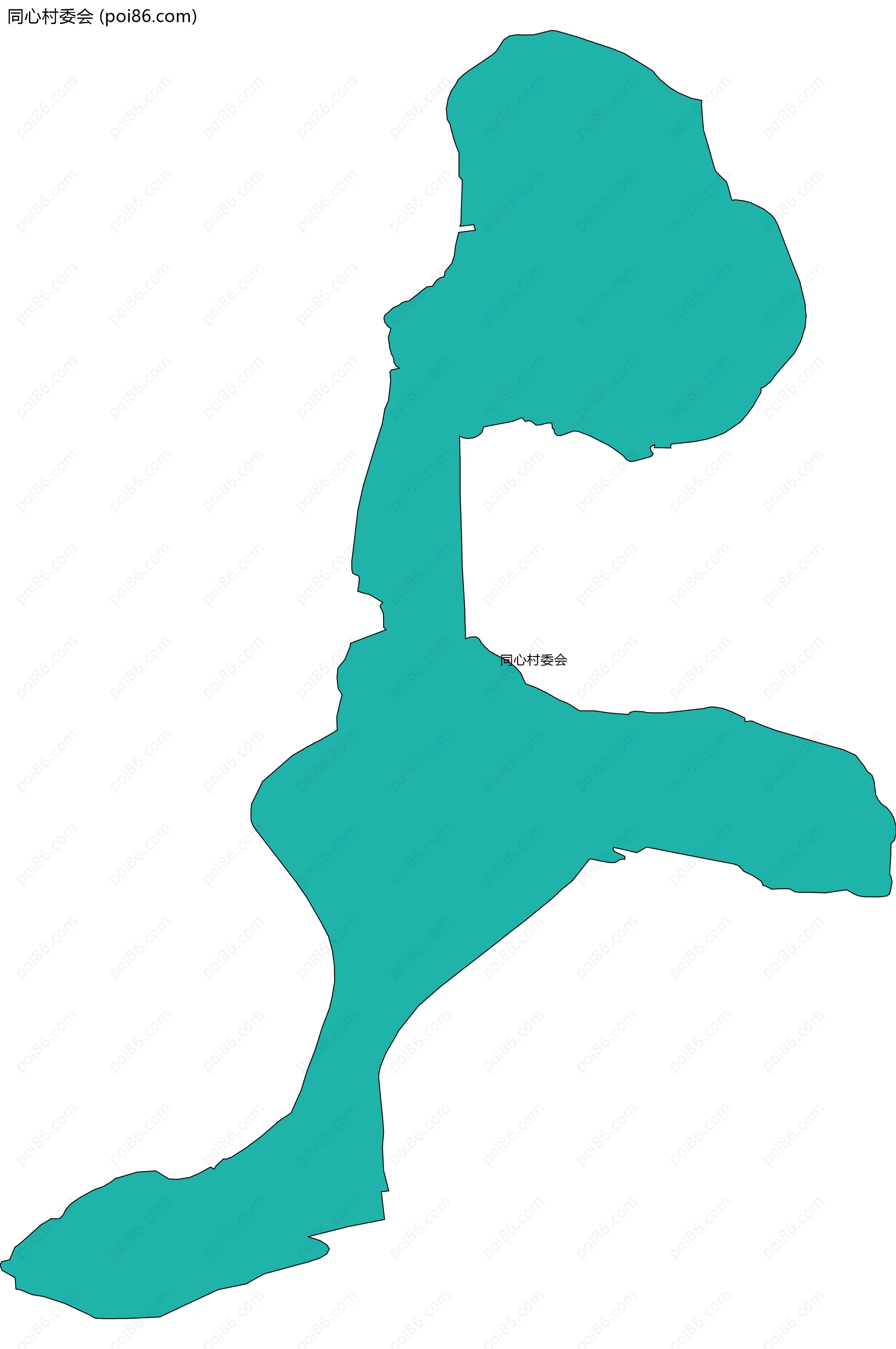 同心村委会边界地图