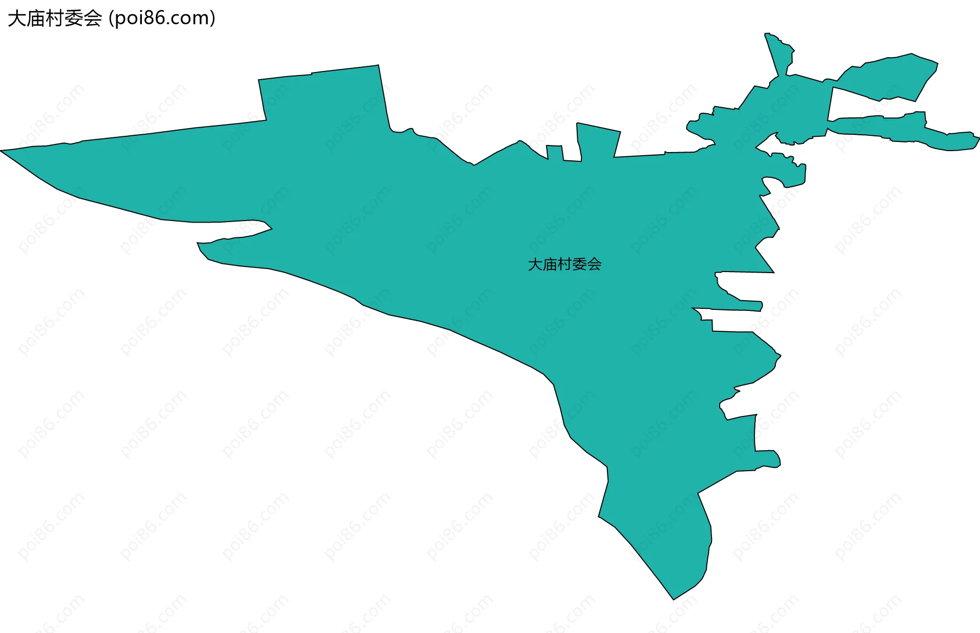 大庙村委会边界地图