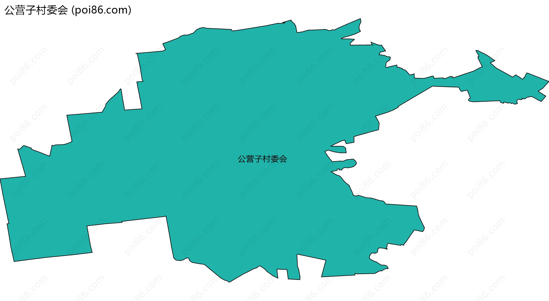 公营子村委会边界地图