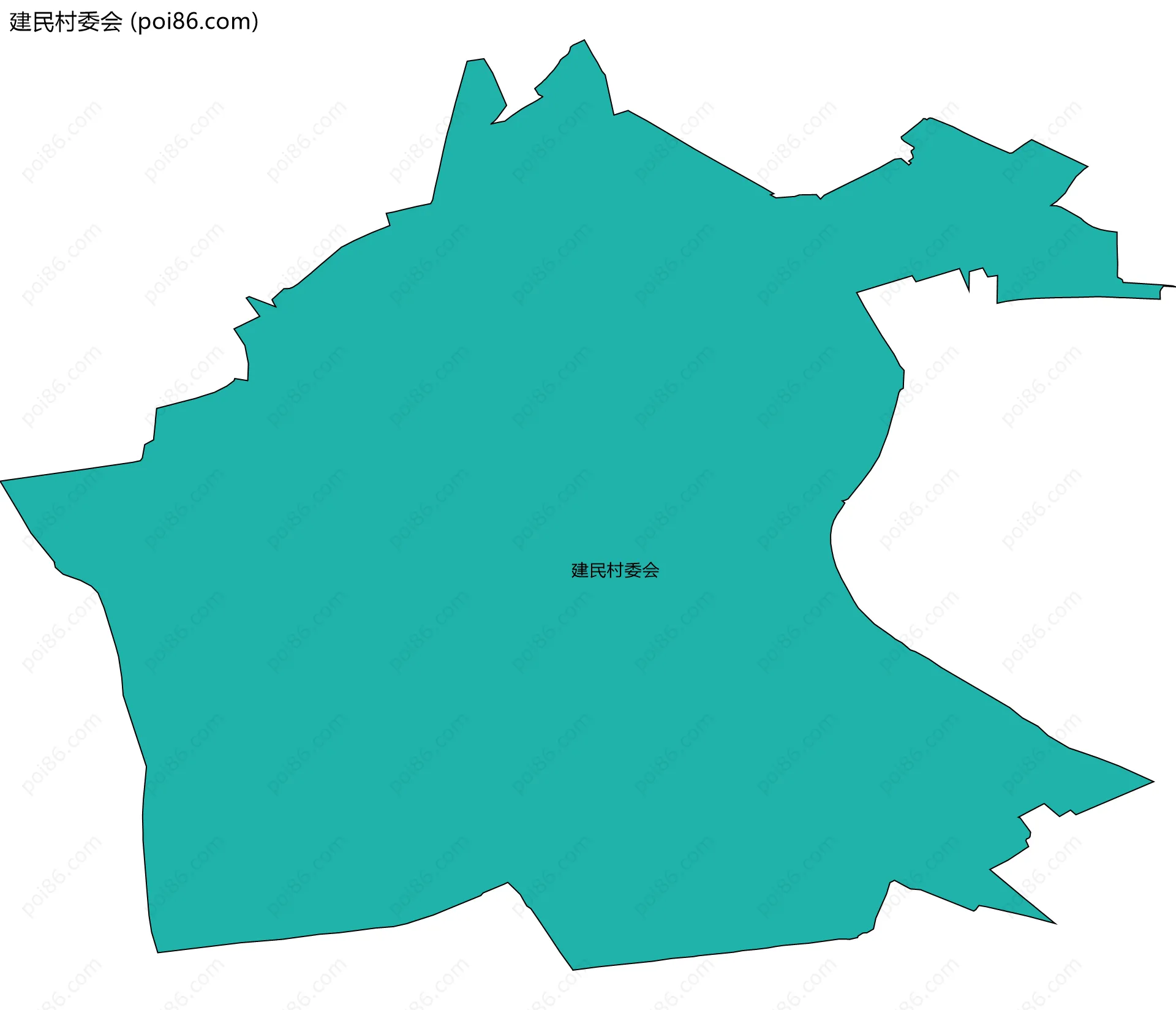 建民村委会边界地图