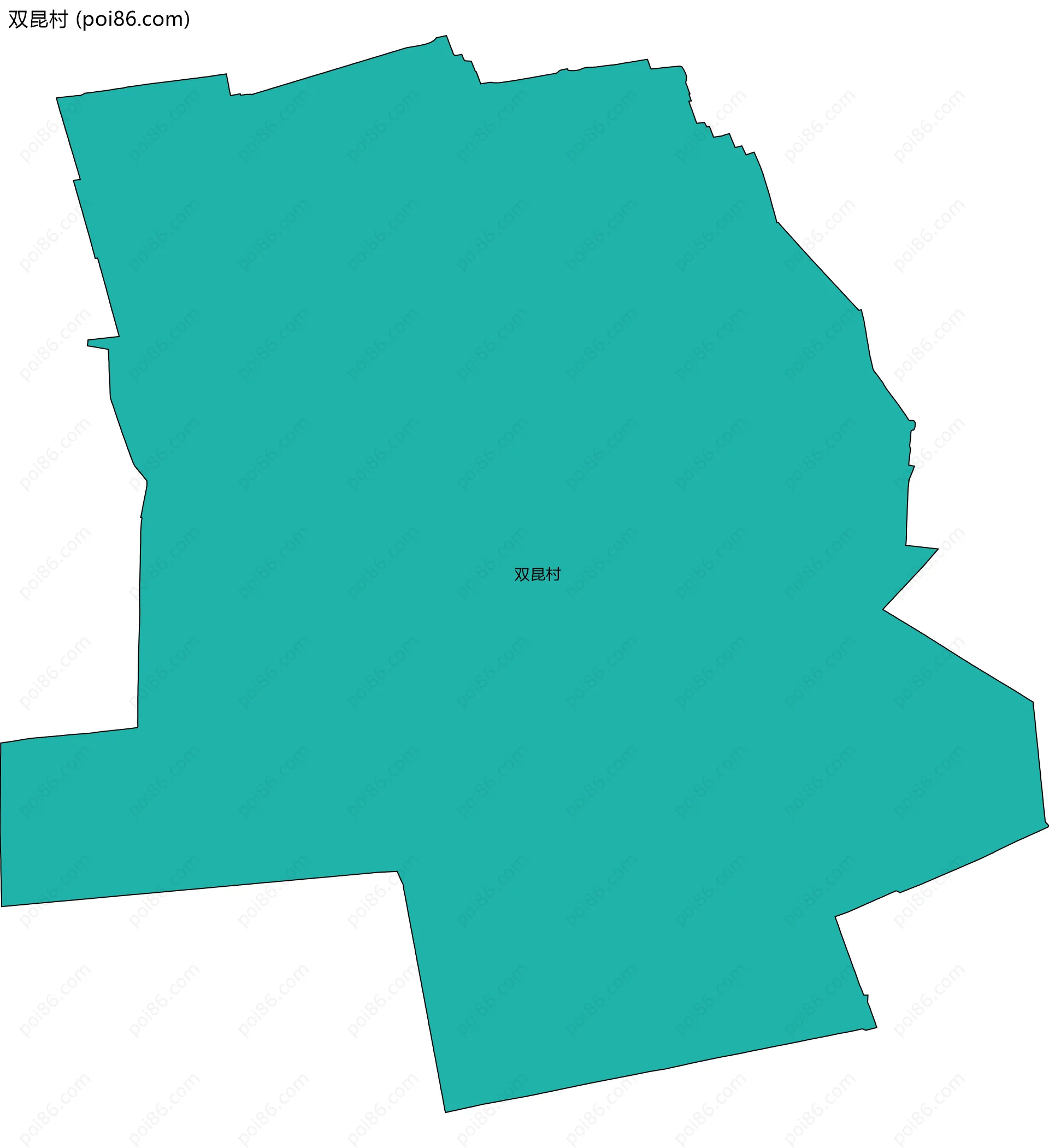 双昆村边界地图