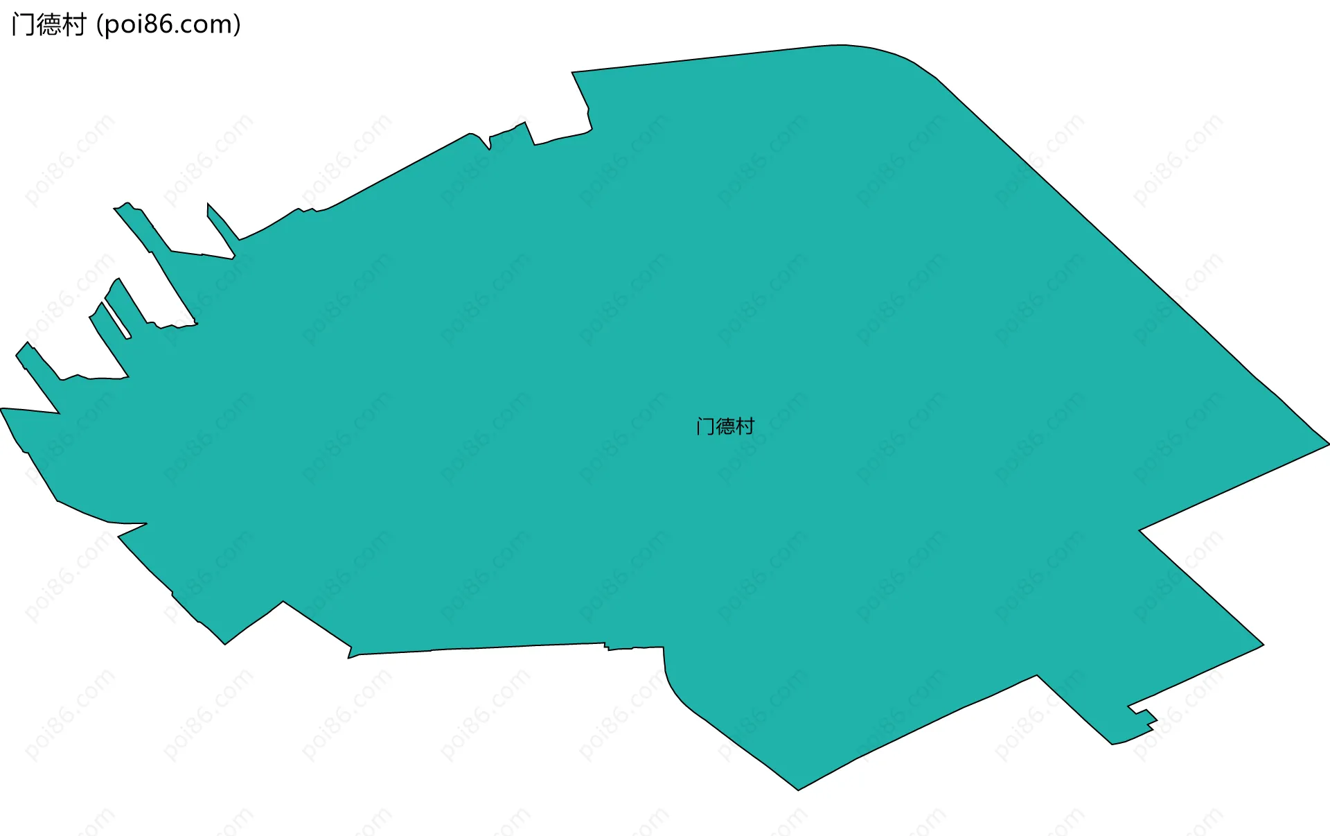 门德村边界地图