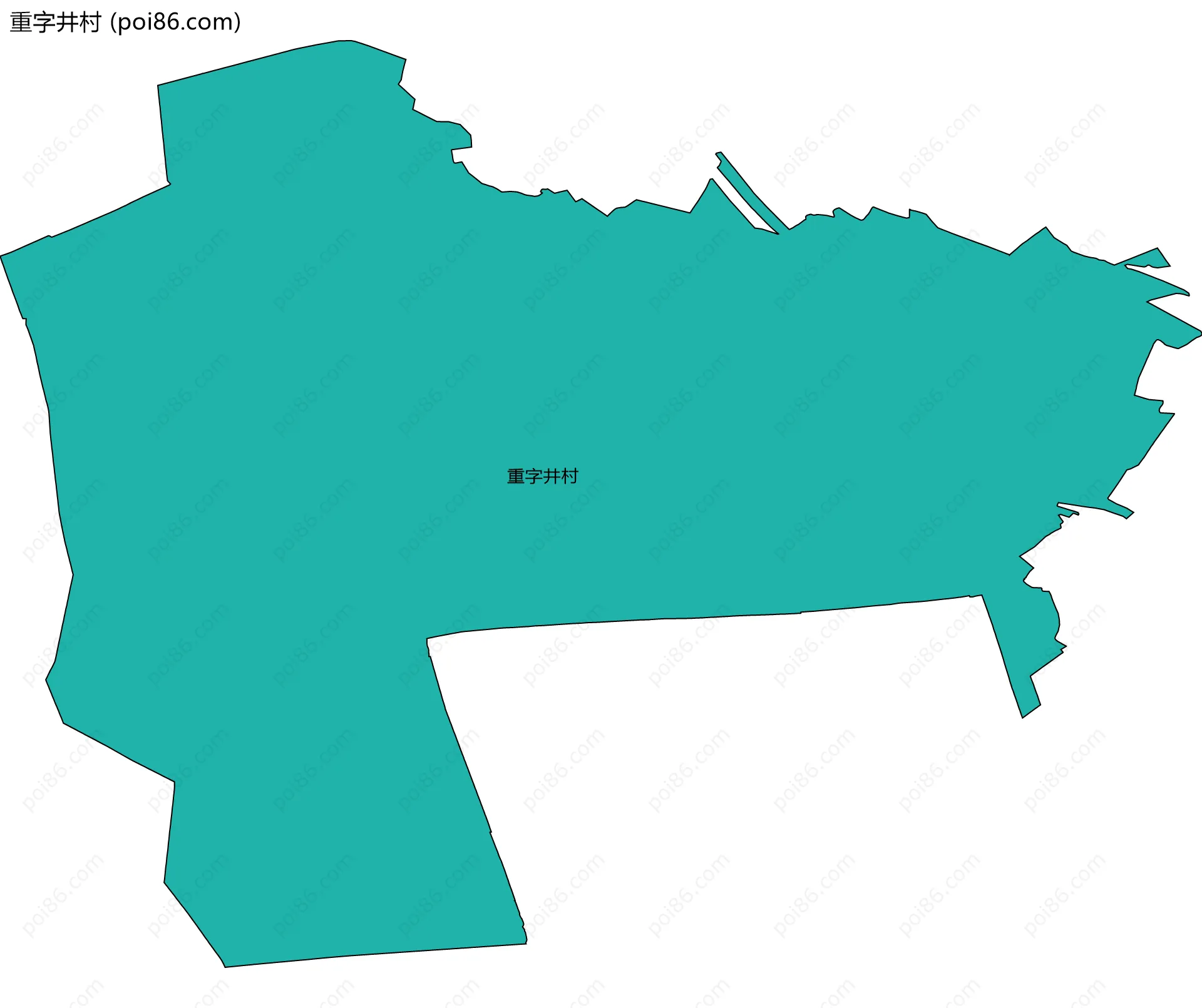 重字井村边界地图