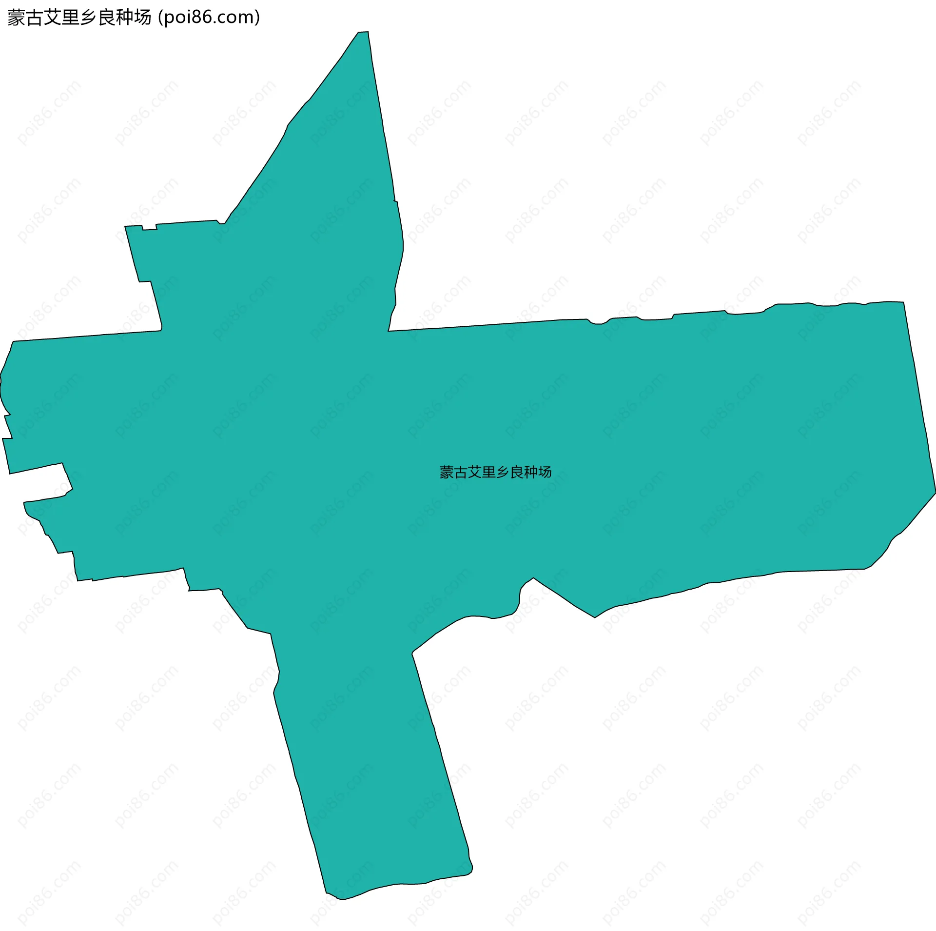 蒙古艾里乡良种场边界地图