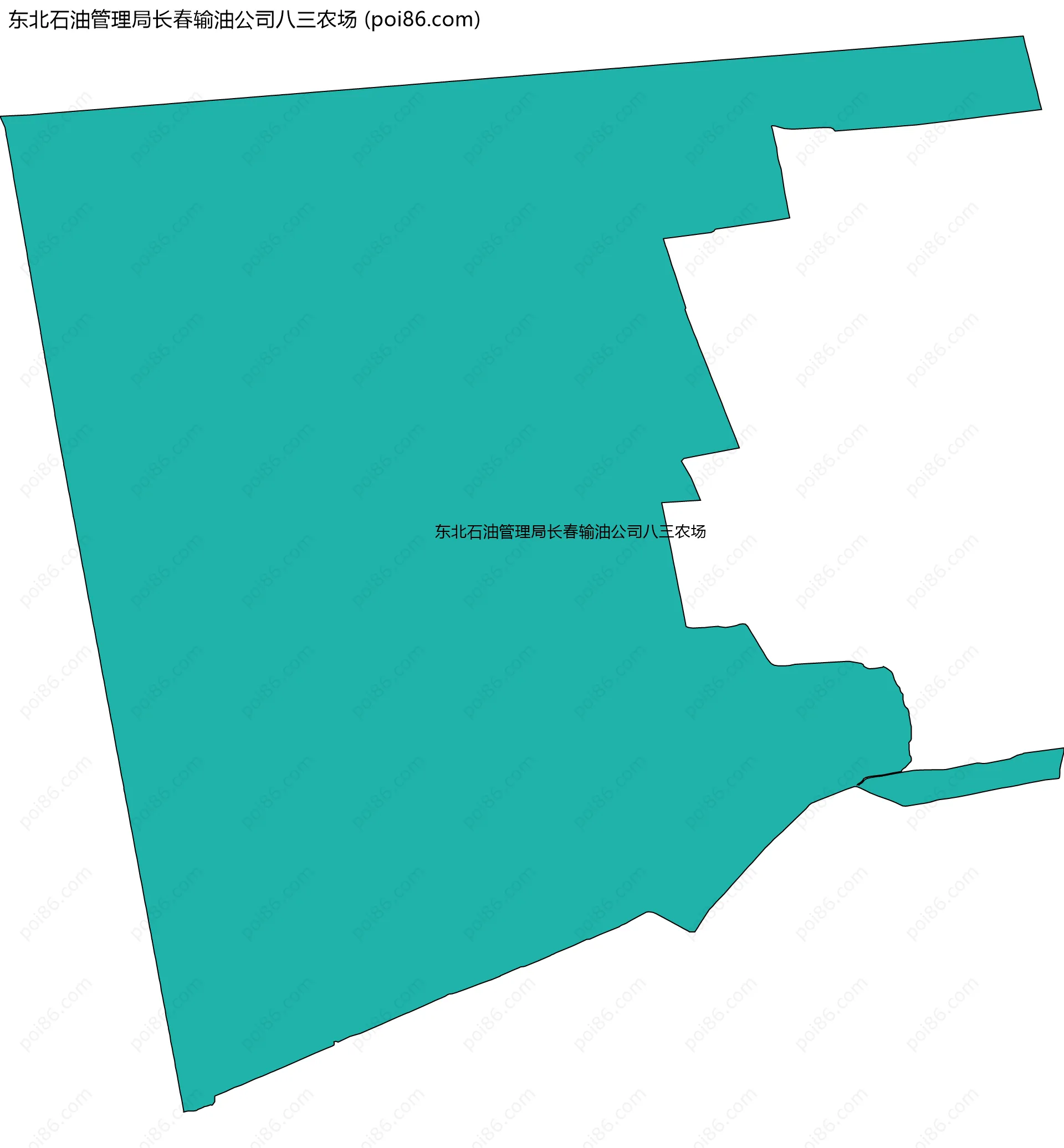 东北石油管理局长春输油公司八三农场边界地图