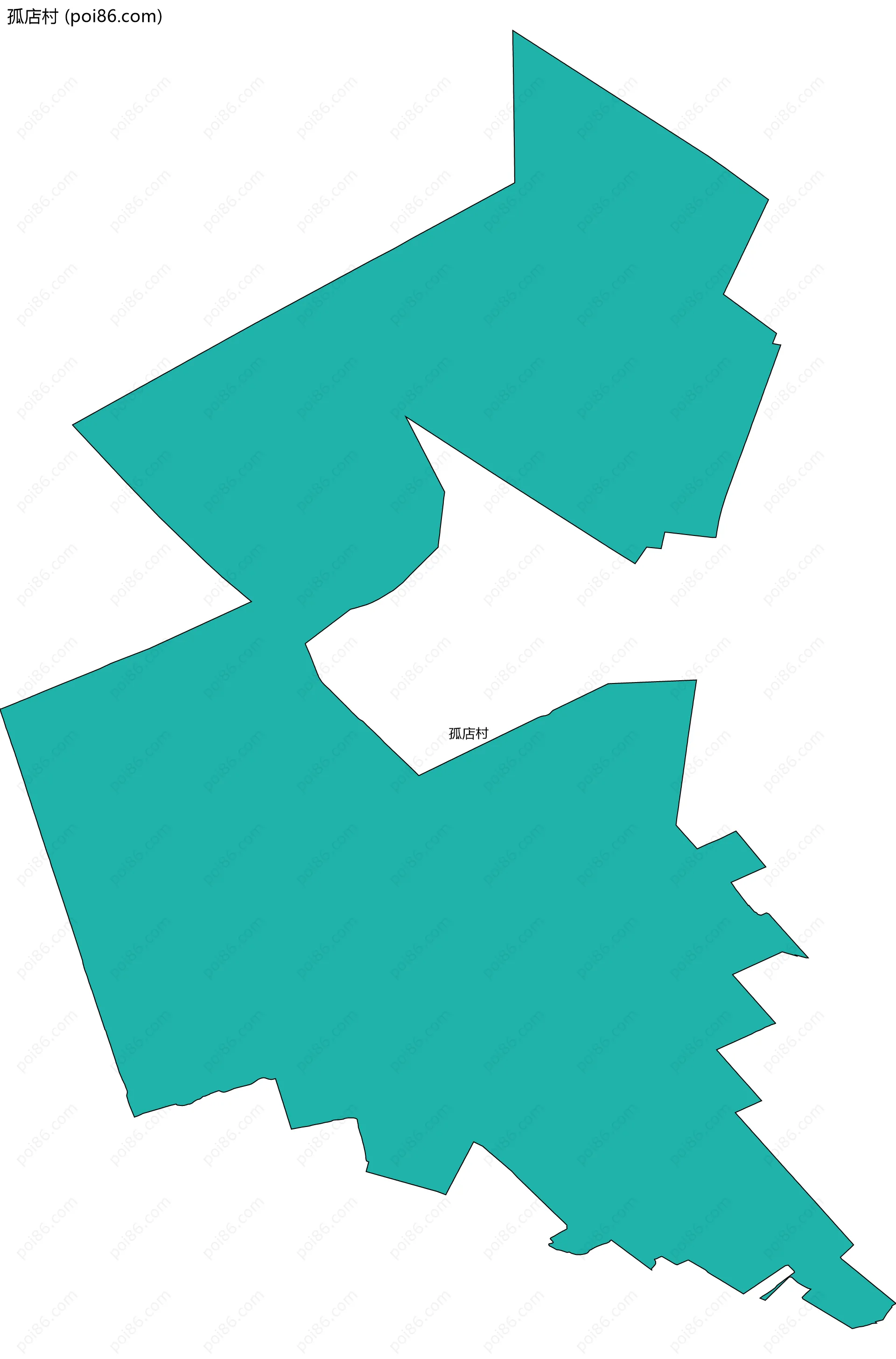 孤店村边界地图