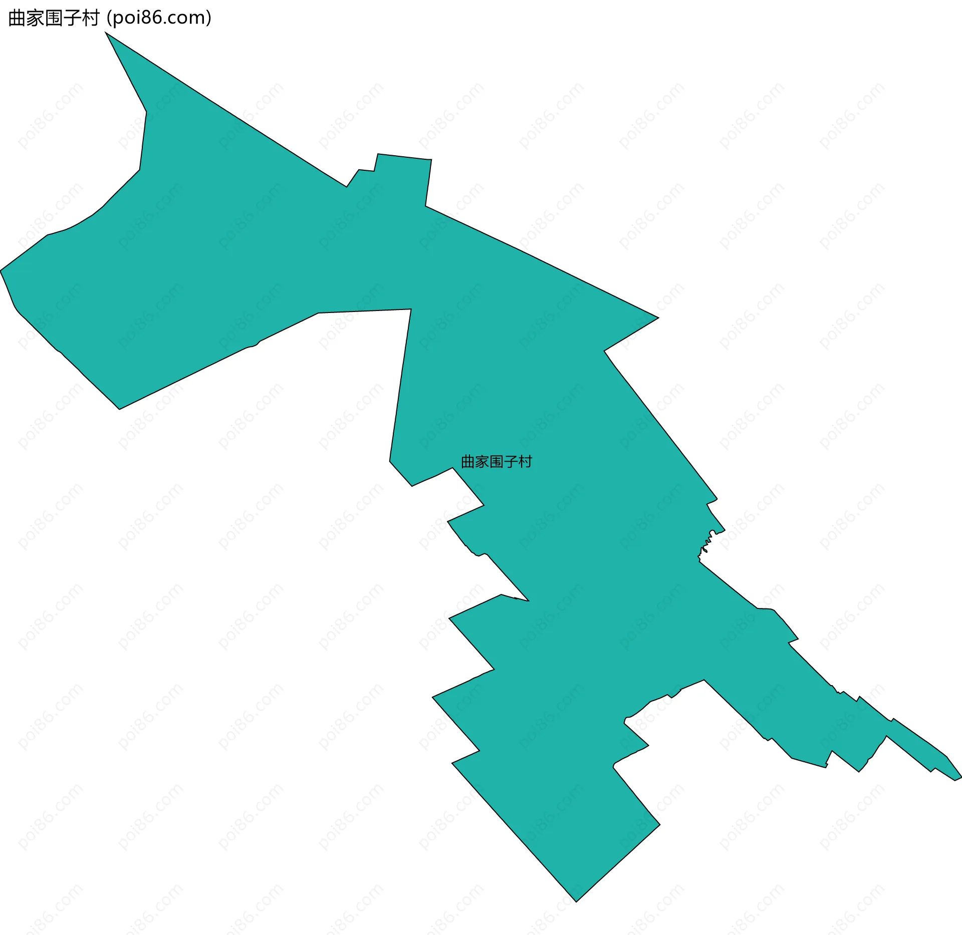 曲家围子村边界地图