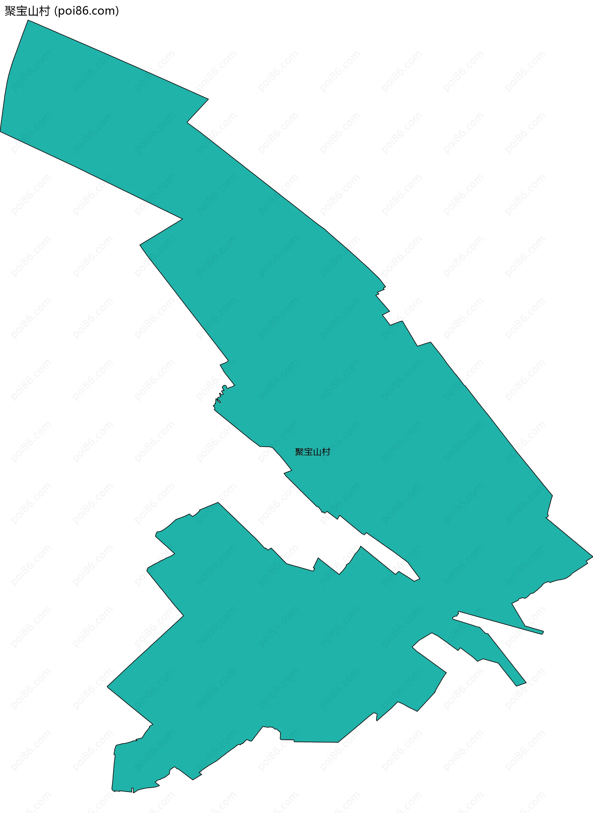 聚宝山村边界地图