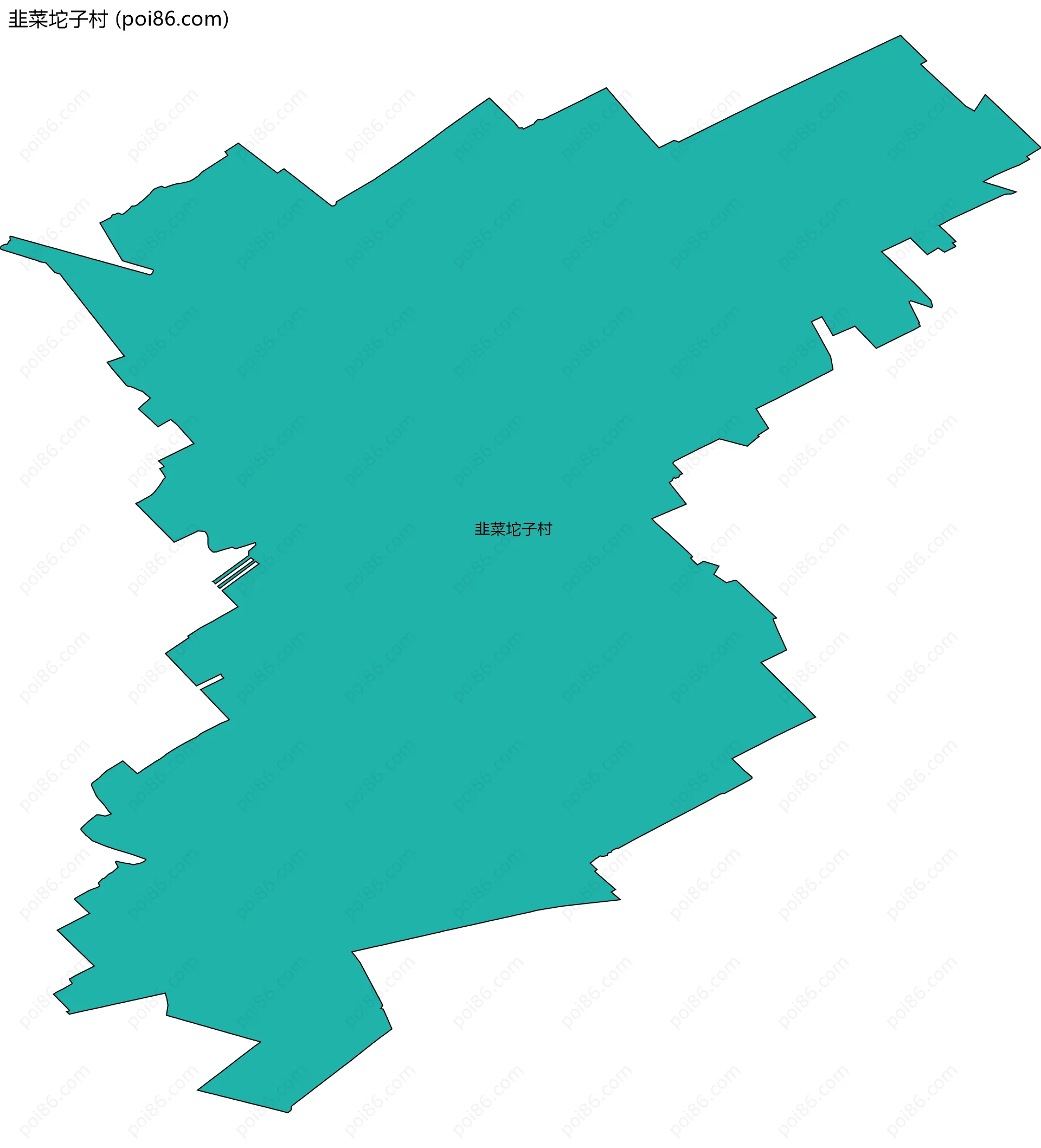 韭菜坨子村边界地图