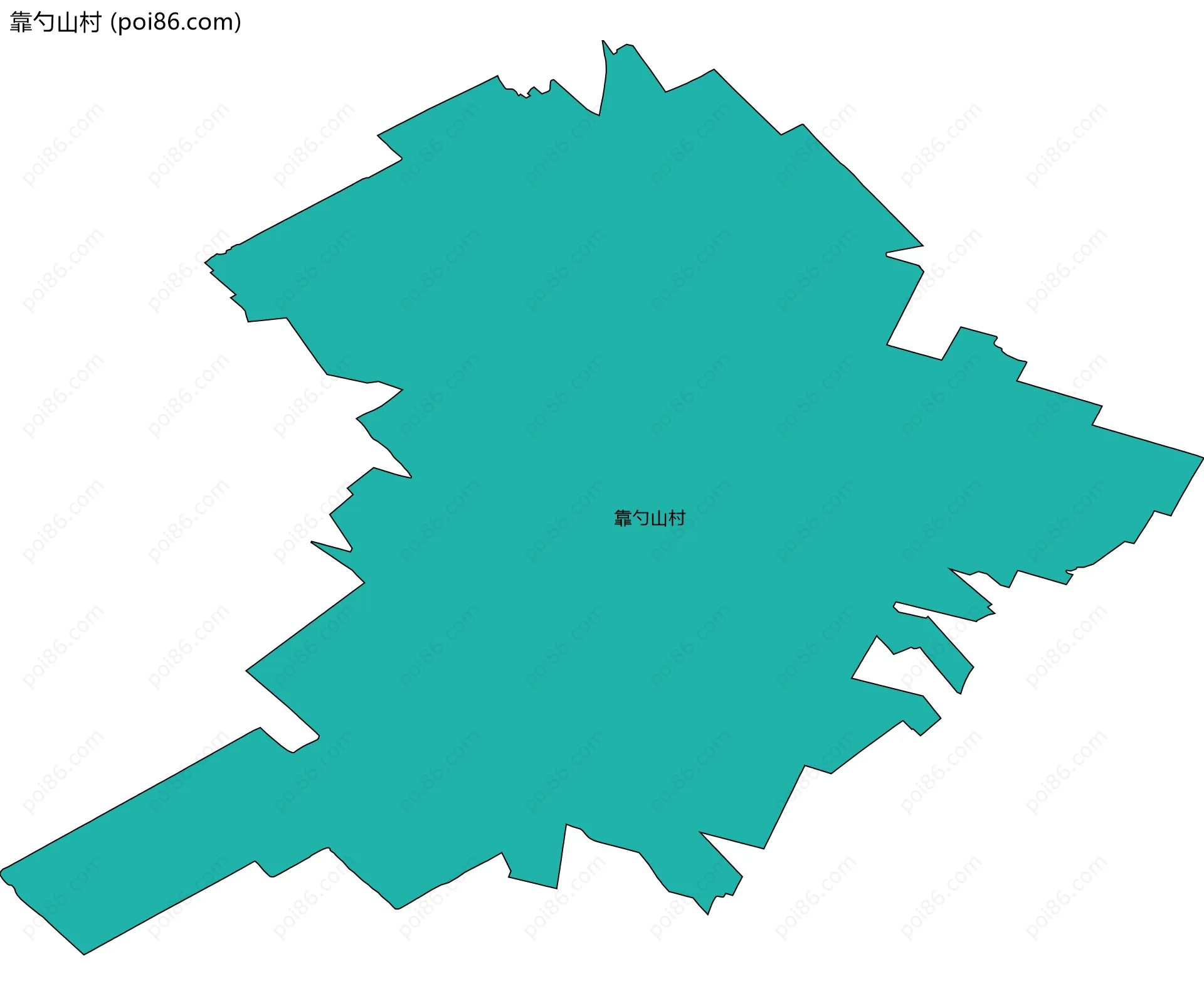 靠勺山村边界地图