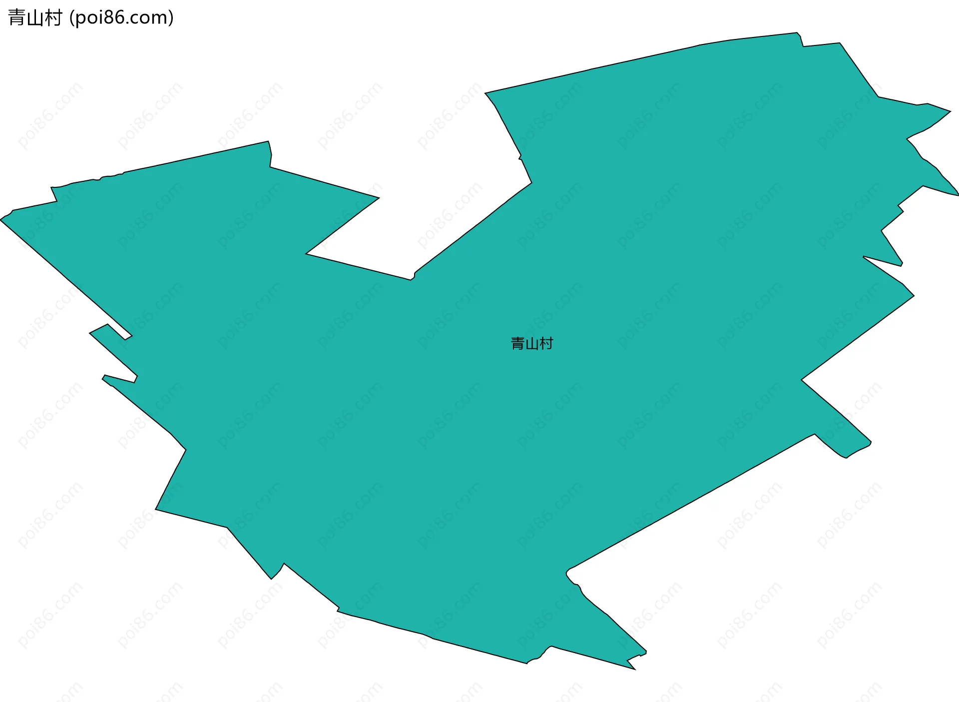 青山村边界地图