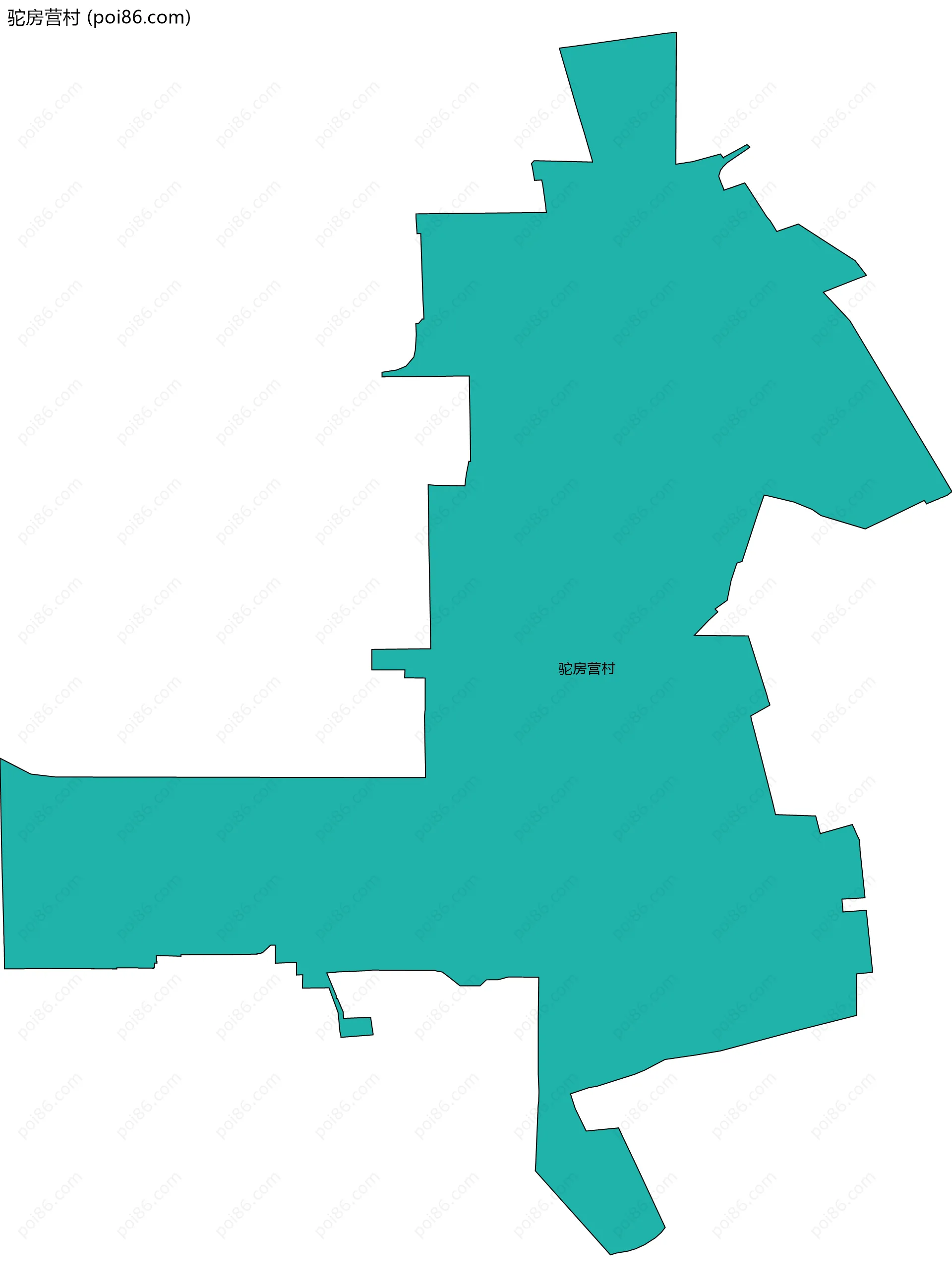 驼房营村边界地图