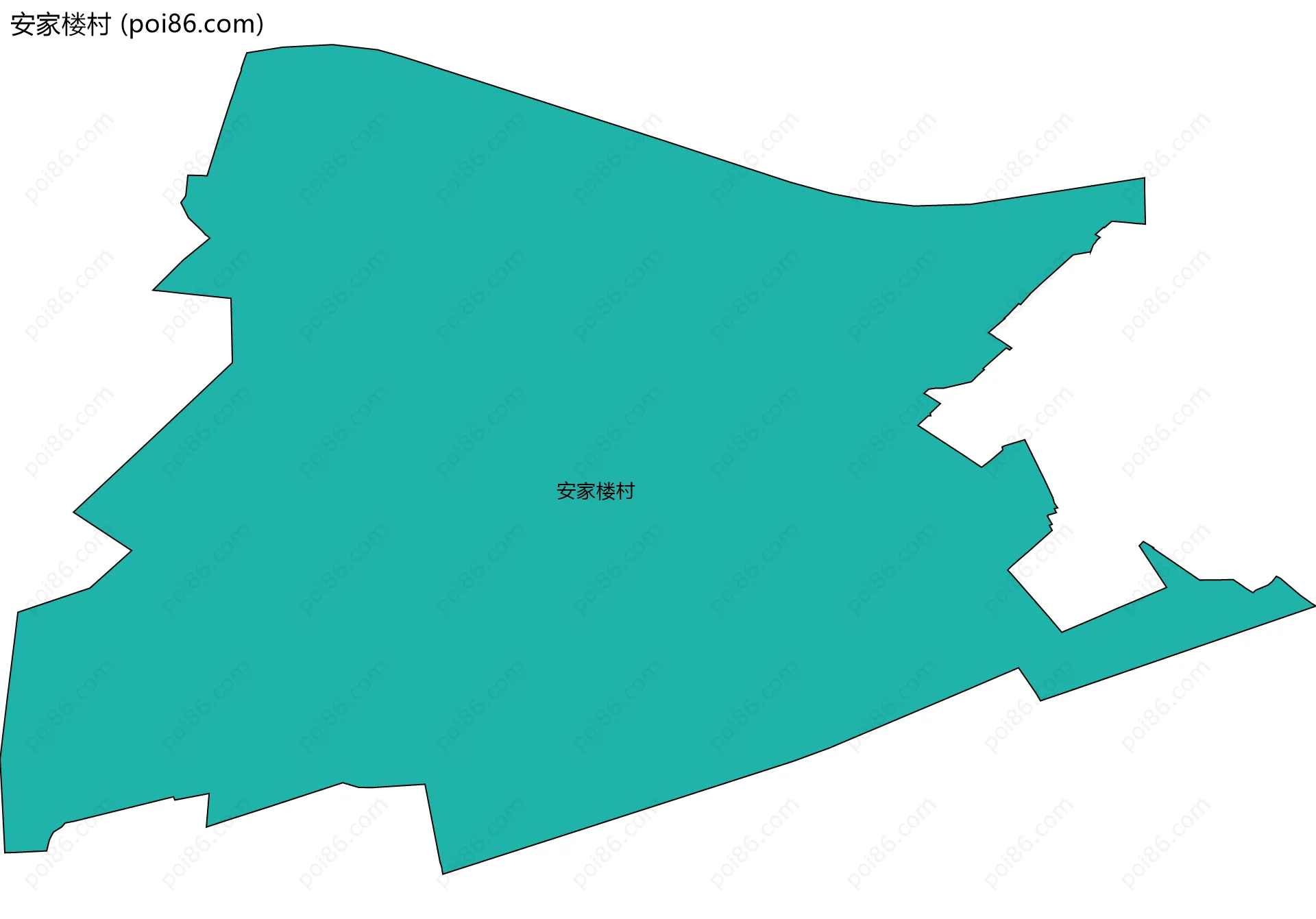 安家楼村边界地图