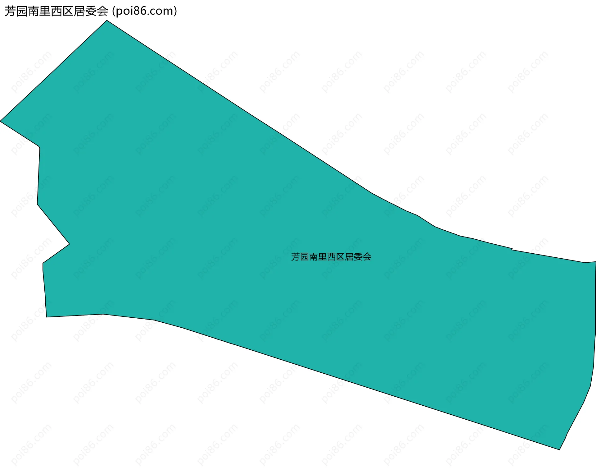 芳园南里西区居委会边界地图