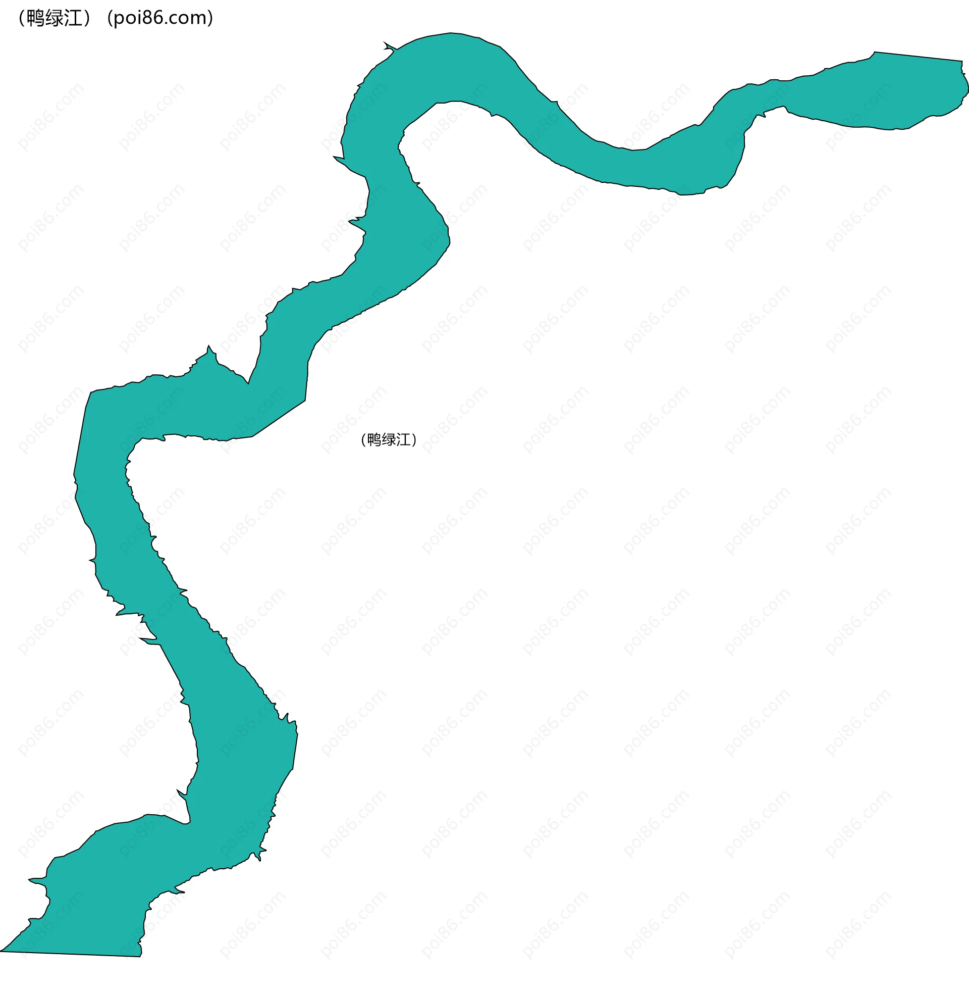 （鸭绿江）边界地图