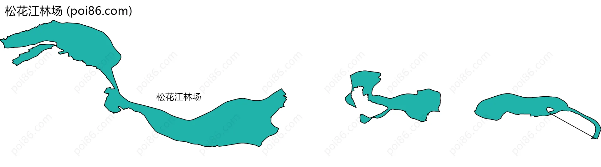 松花江林场边界地图