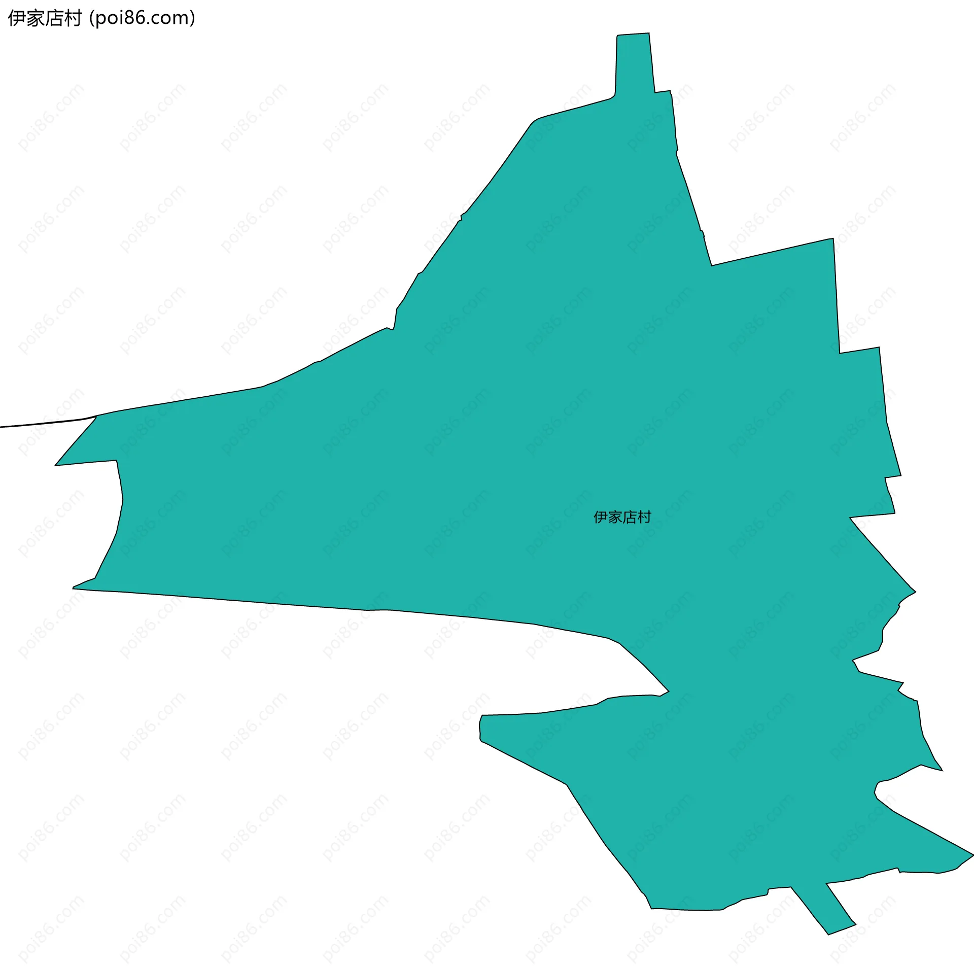 伊家店村边界地图