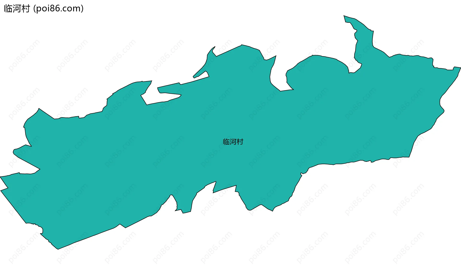 临河村边界地图