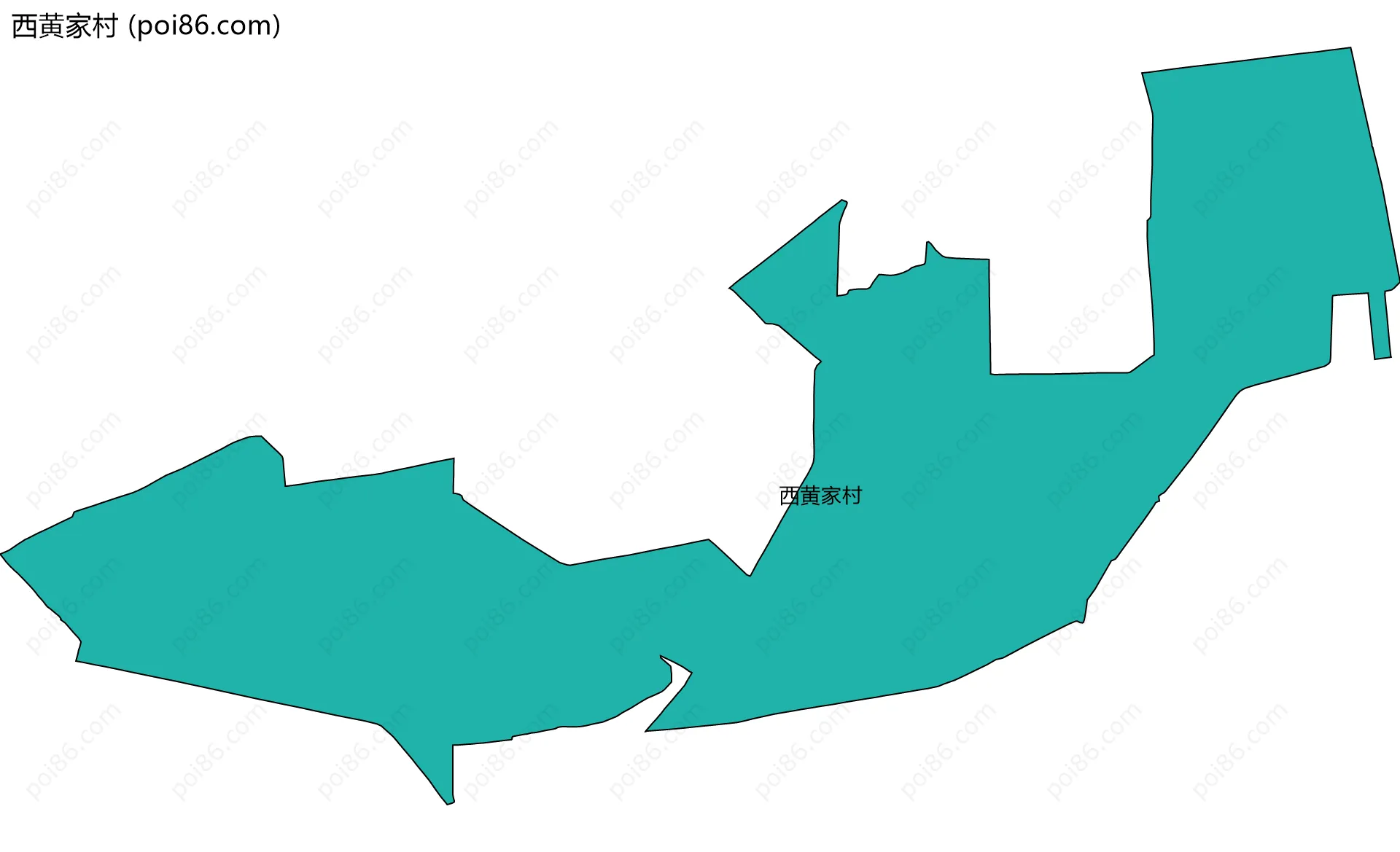 西黄家村边界地图