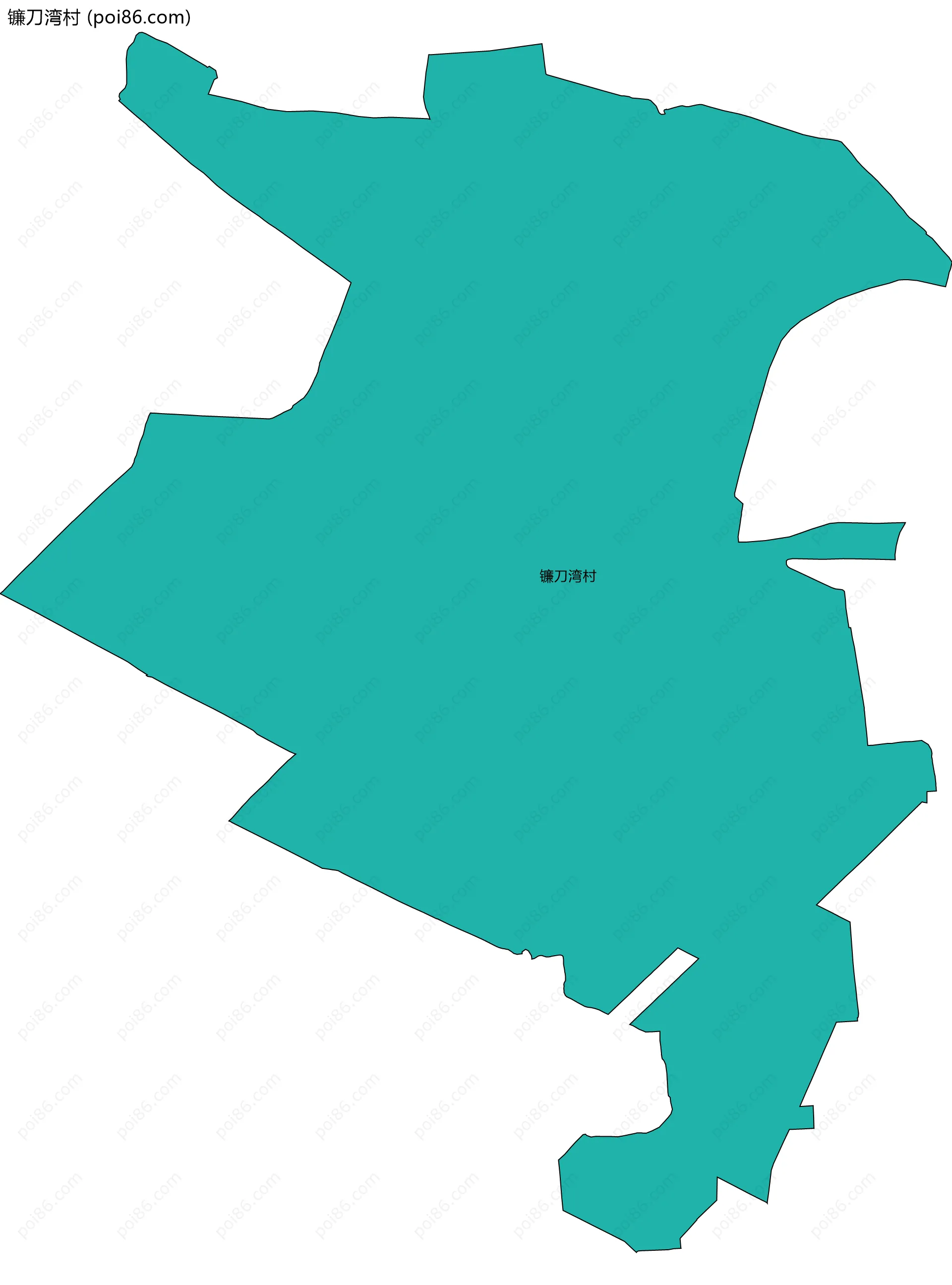 镰刀湾村边界地图