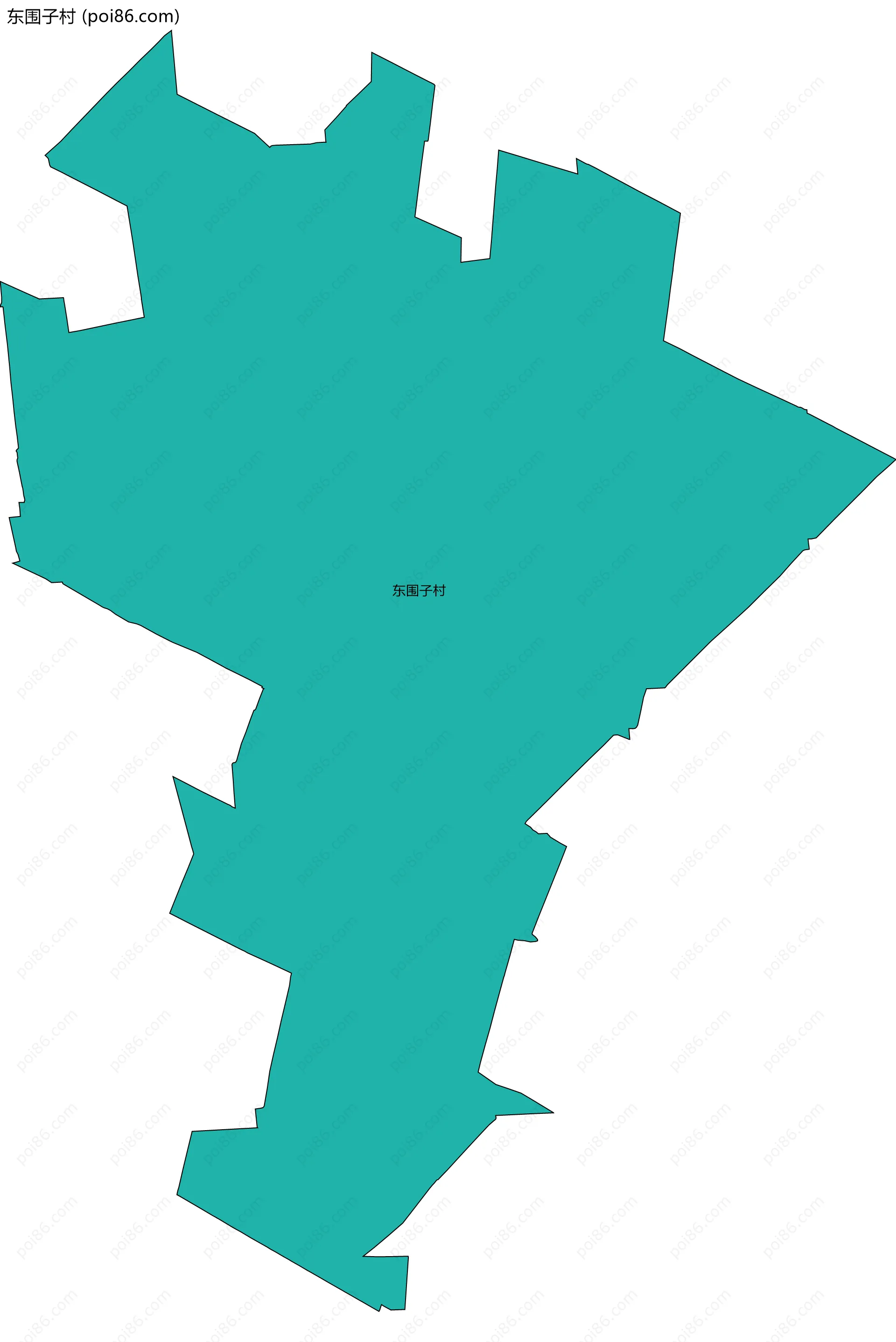 东围子村边界地图