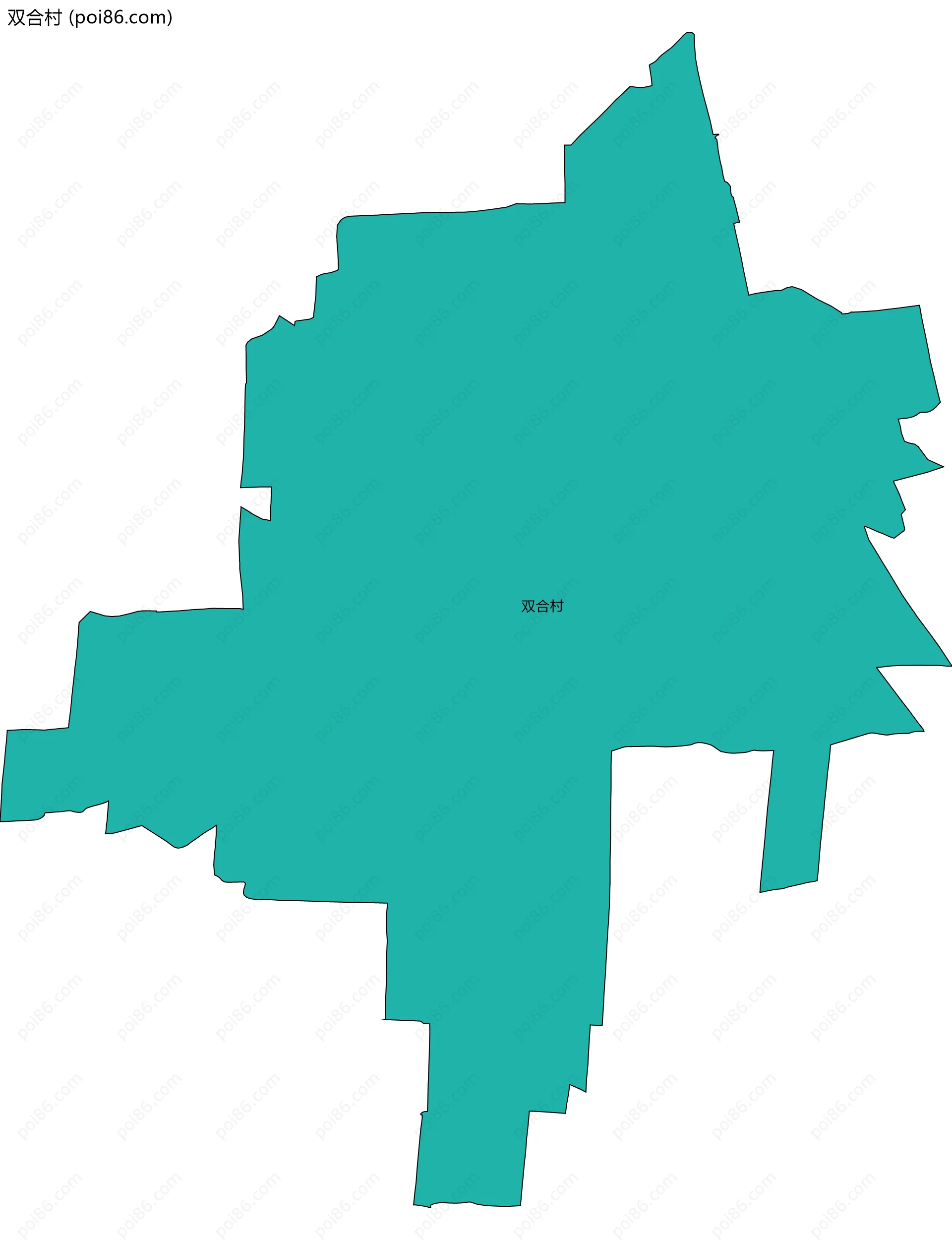 双合村边界地图