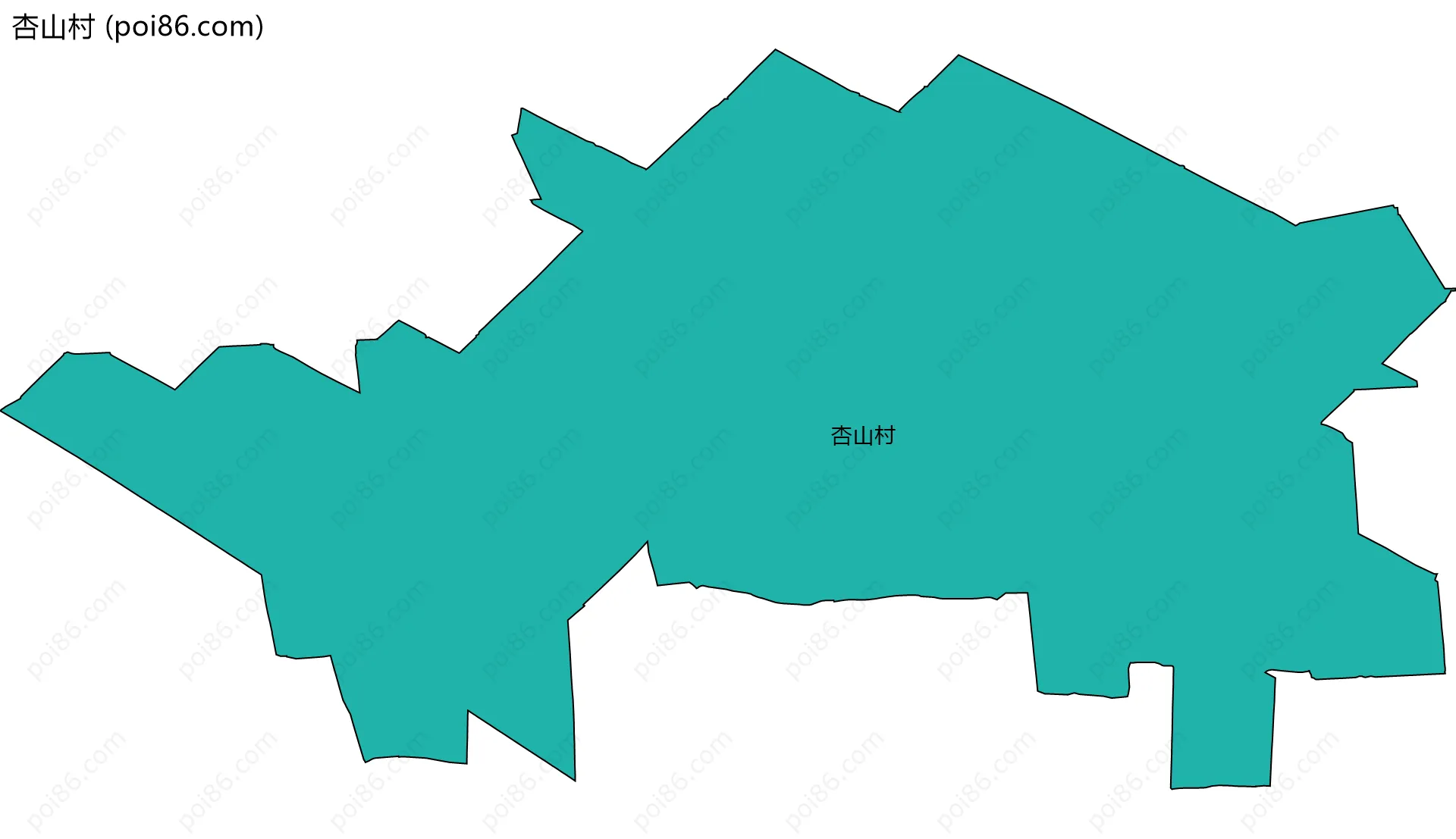 杏山村边界地图