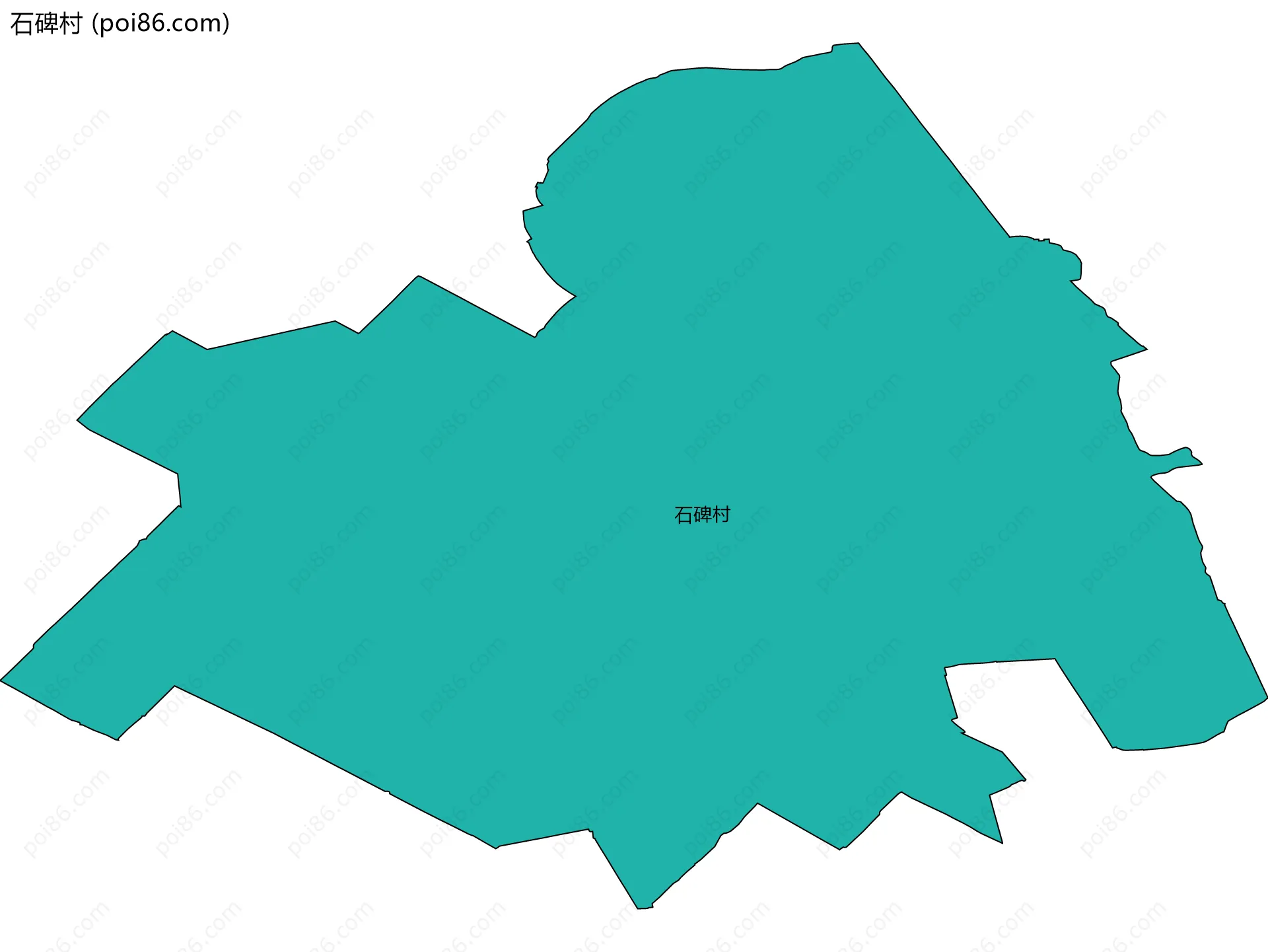 石碑村边界地图