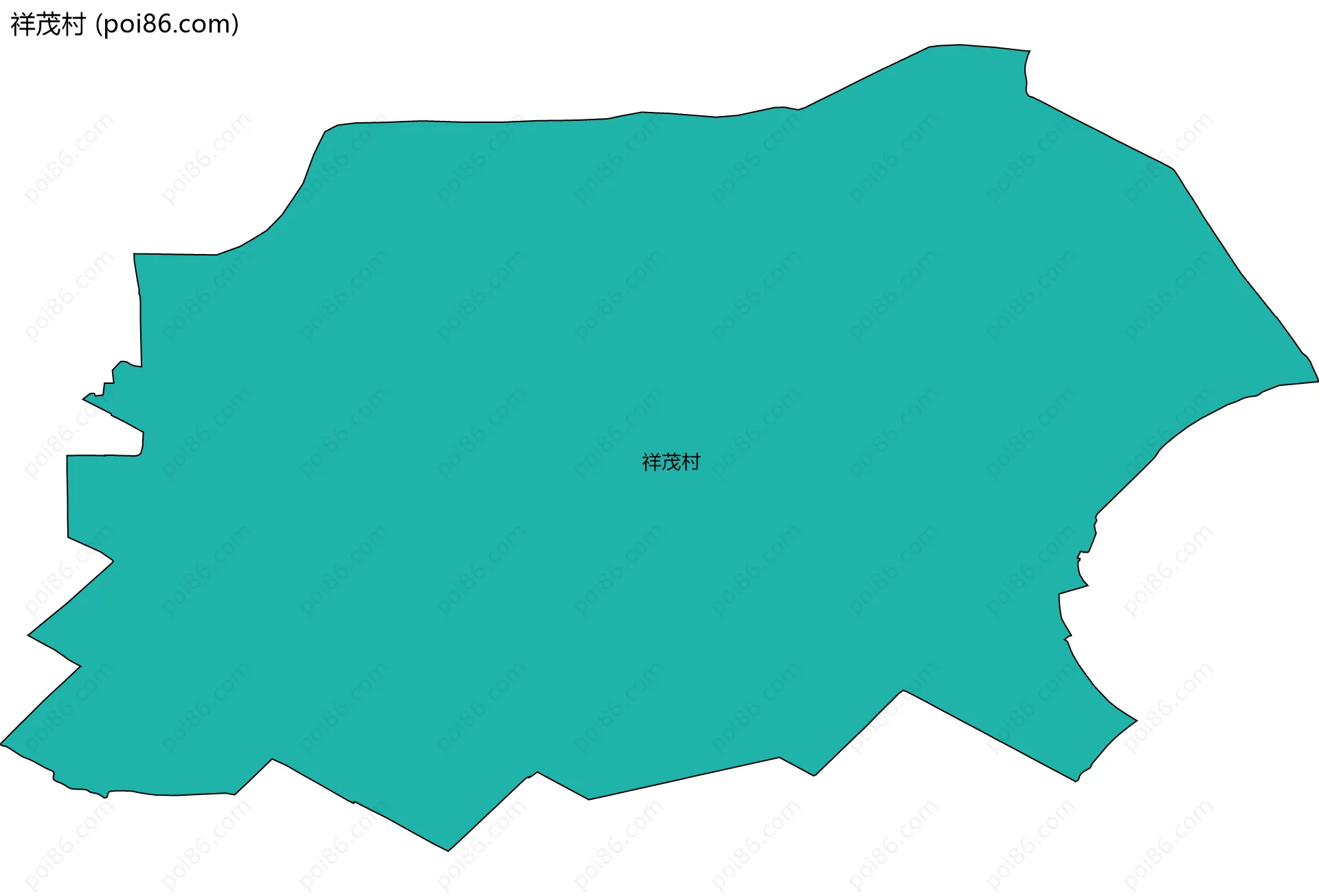 祥茂村边界地图